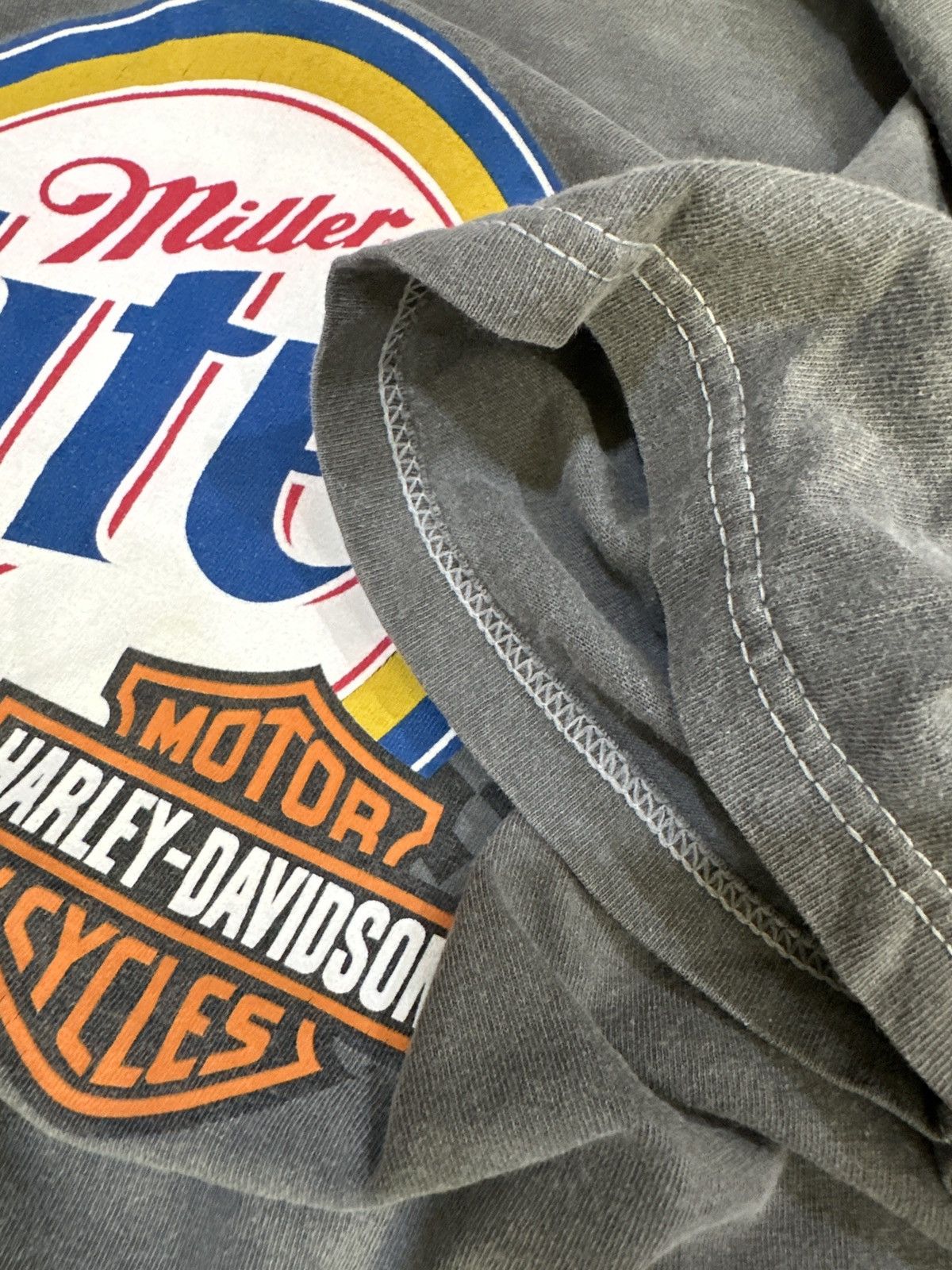 Harley Davidson Vintage Miller Lite Harley Davidson Faded Tee Size US L / EU 52-54 / 3 - 6 Thumbnail