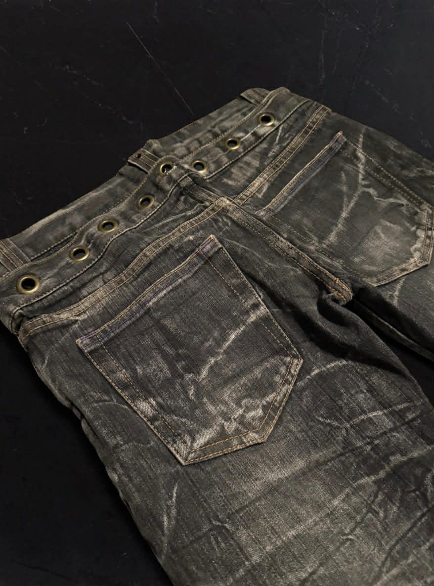 Japanese Brand Nylaus Double Waisted denim Size US 32 / EU 48 - 7 Thumbnail