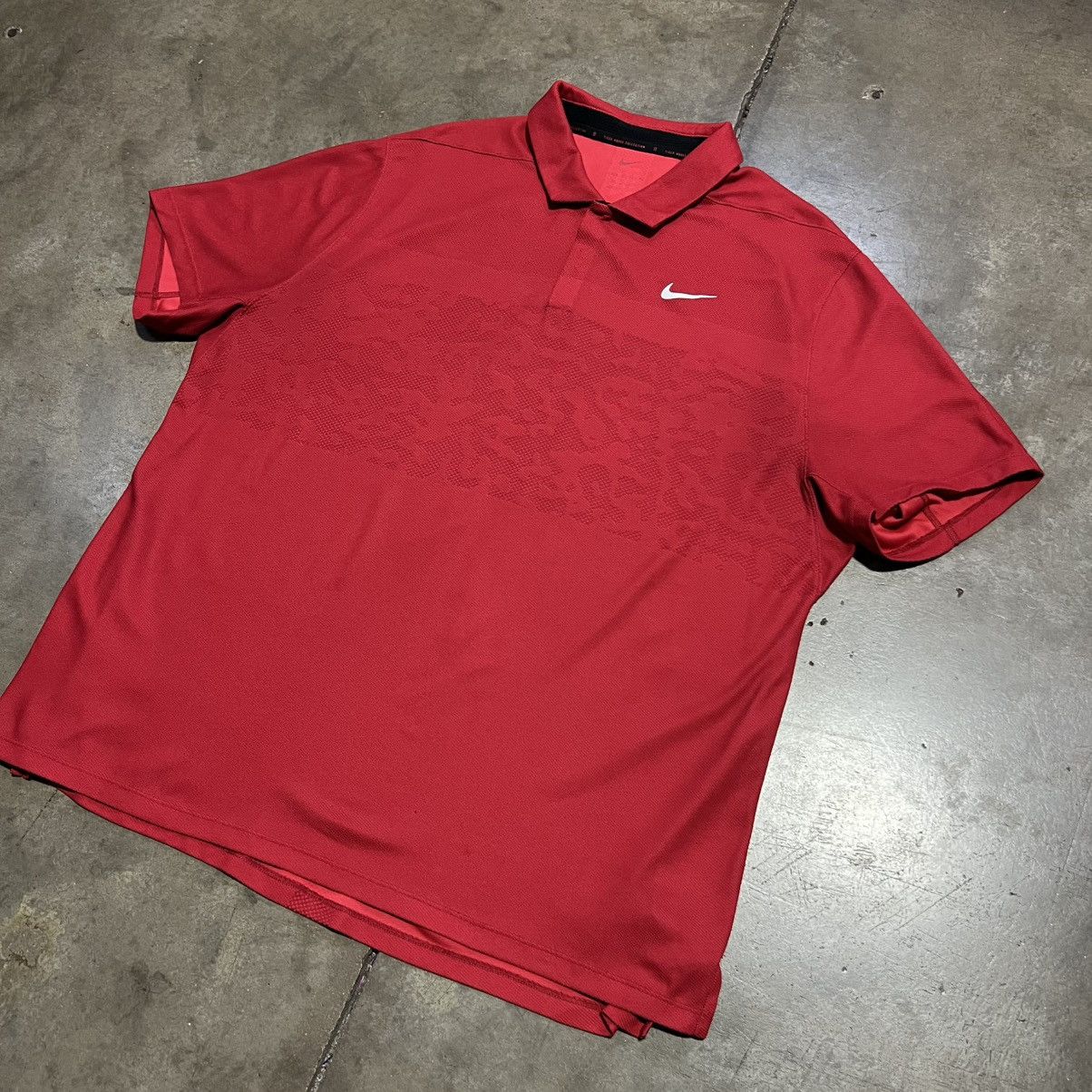 Nike Nike Golf Tiger Woods Polo Shirt Sun Day Red Collared Swoosh Size US XXL / EU 58 / 5 - 2 Thumbnail