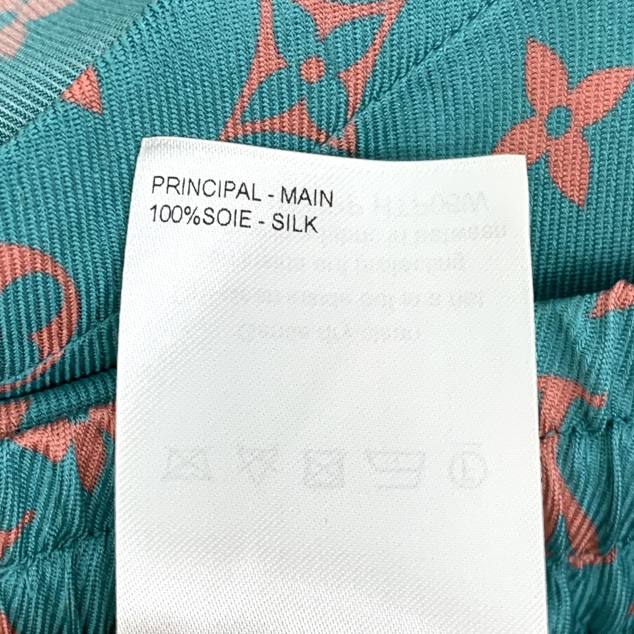 Louis Vuitton Louis Vuitton Monogram Silk Drawstring Shorts Green (46) Size US 30 / EU 46 - 7 Thumbnail