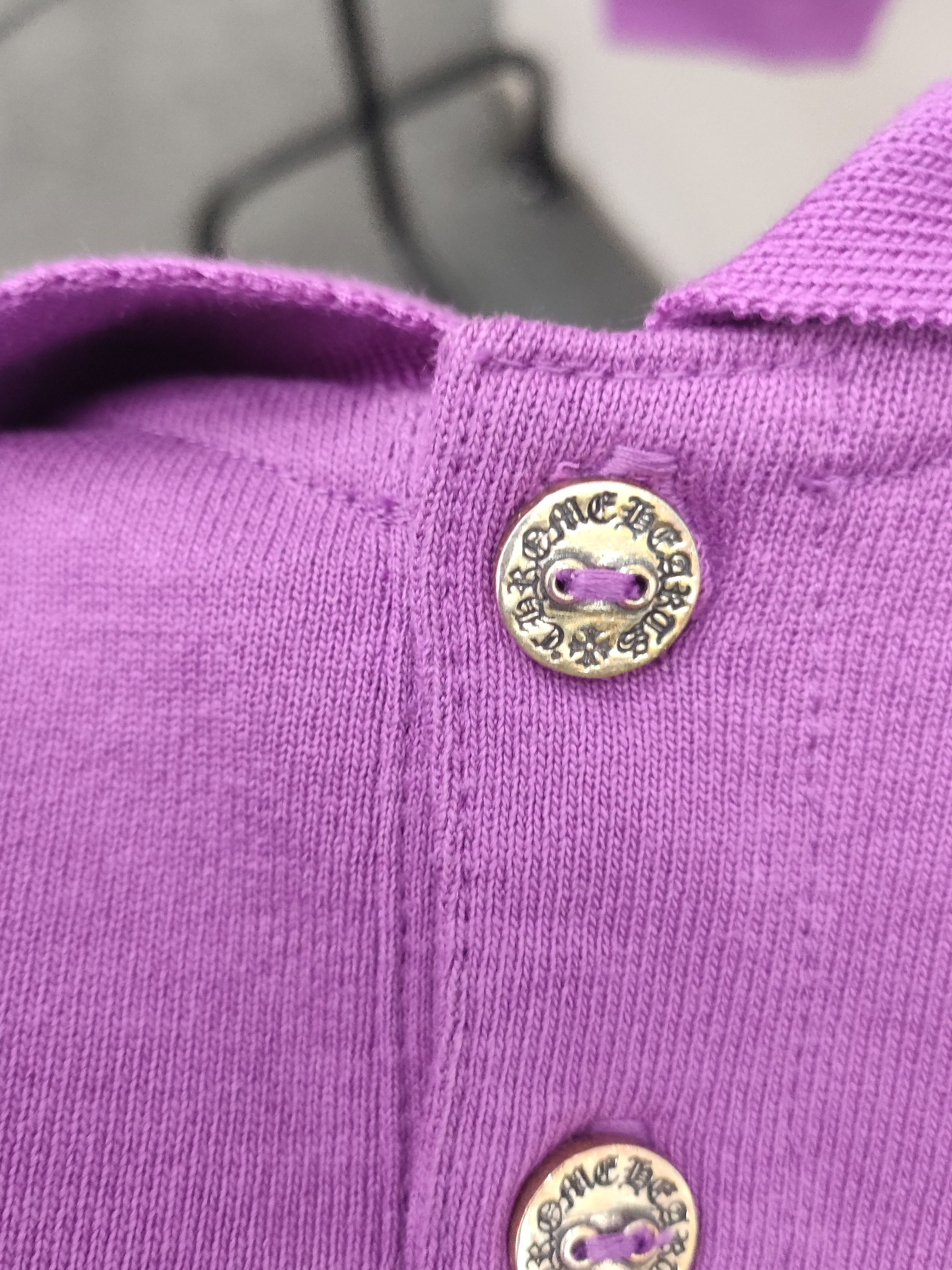 Chrome Hearts Chrome Hearts Matty Boy PURRELLE Long Sleeve Polo Shirt Size US L / EU 52-54 / 3 - 5 Thumbnail