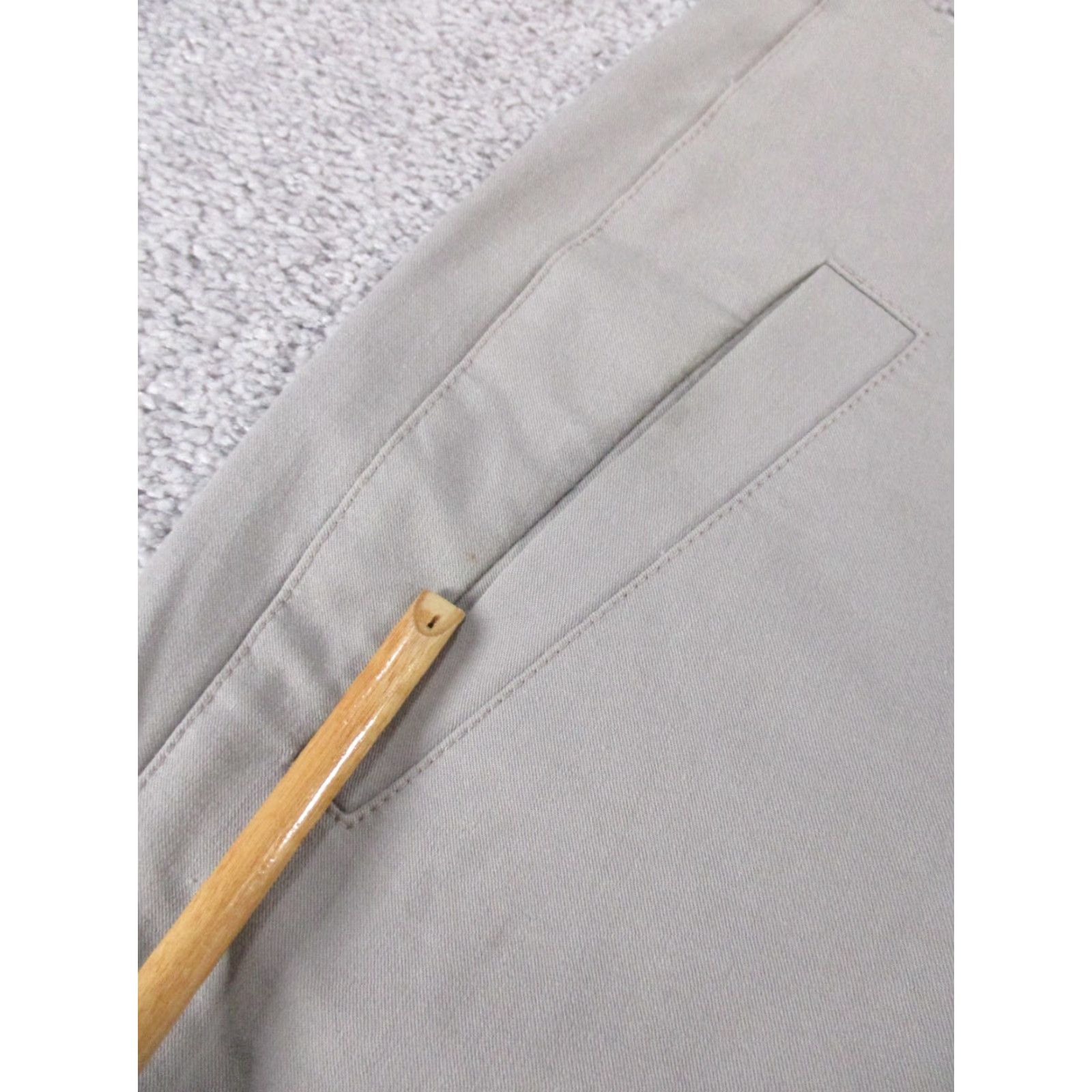Bergdorf Goodman VINTAGE Gunex Dress Pants Womens 10 Gray Tapered Cotton Spandex 90s Office Wear Size 32" / US 10 / IT 46 - 5 Thumbnail