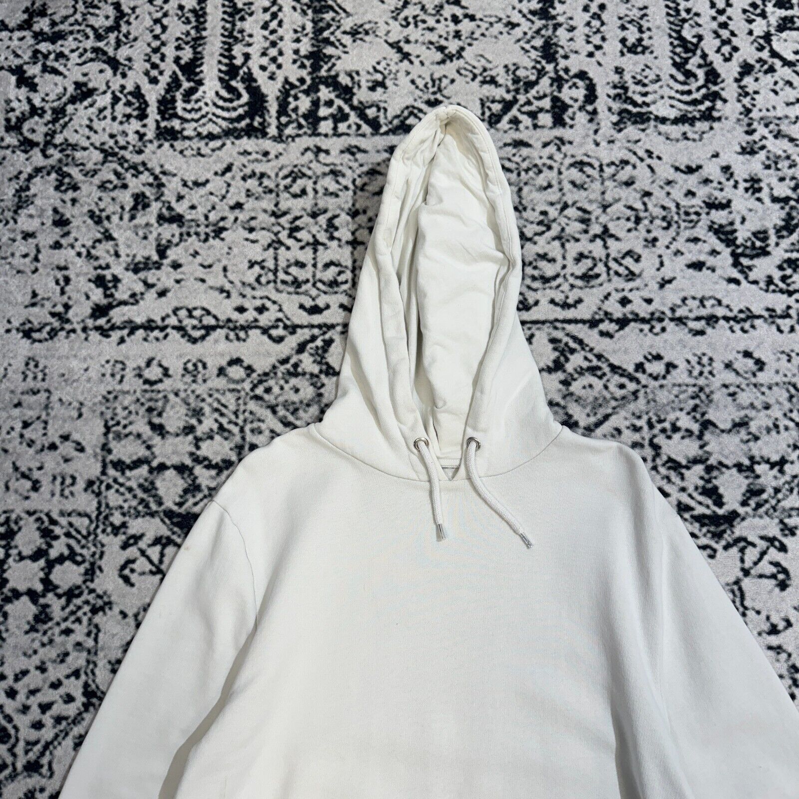Vintage White Cotton Hoodie Size L Y2K 90s Essential USA Athletic Size US L / EU 52-54 / 3 - 5 Thumbnail
