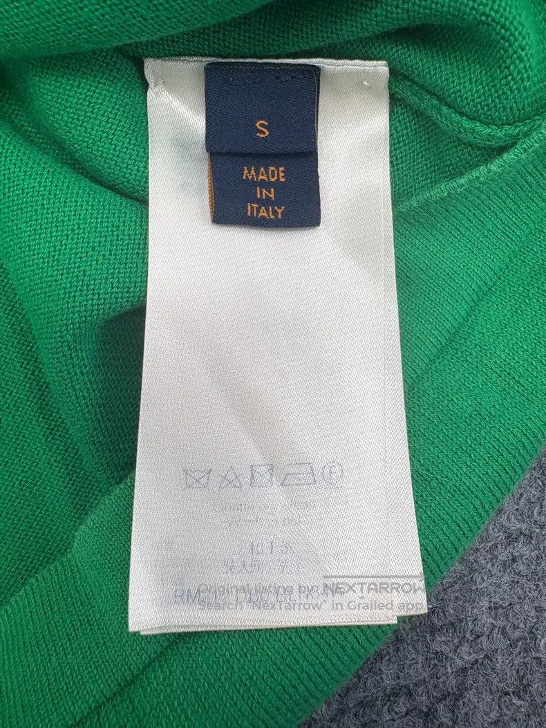 Louis Vuitton Louis Vuitton White and green logo knitted short sleeve Size US S / EU 44-46 / 1 - 7 Thumbnail