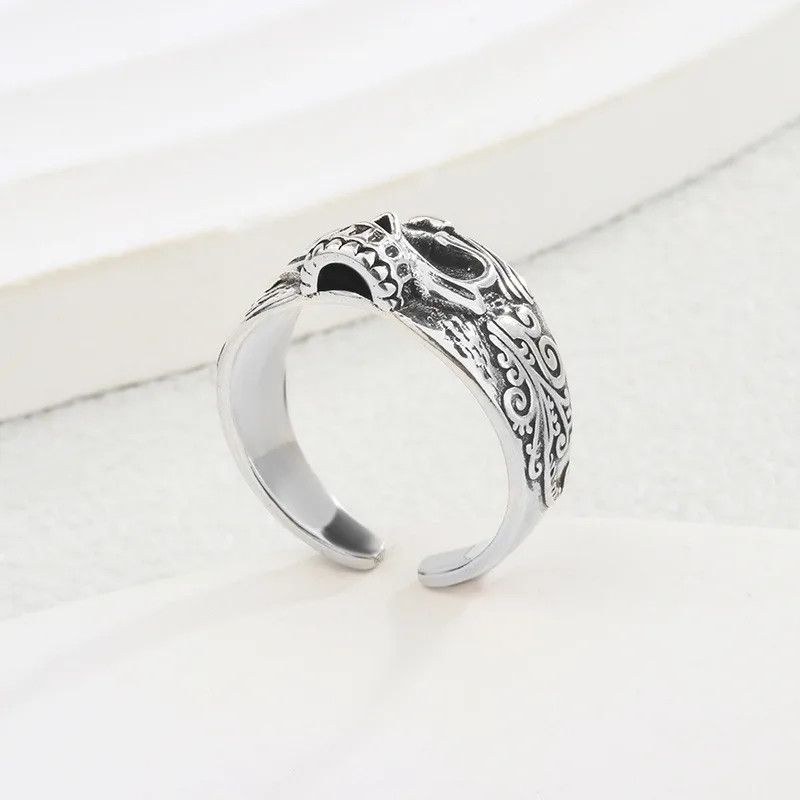 Jewelry Punk Skull Ring Size ONE SIZE - 4 Thumbnail