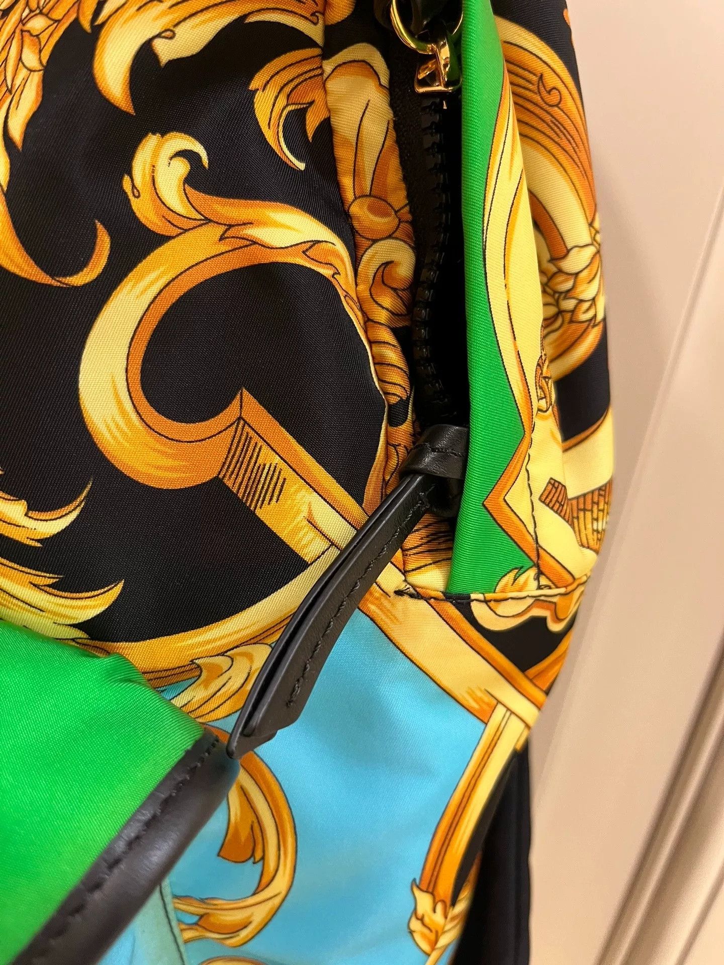 Versace Versace Baroque Print Gold Green Backpack Size 36 - 5 Thumbnail