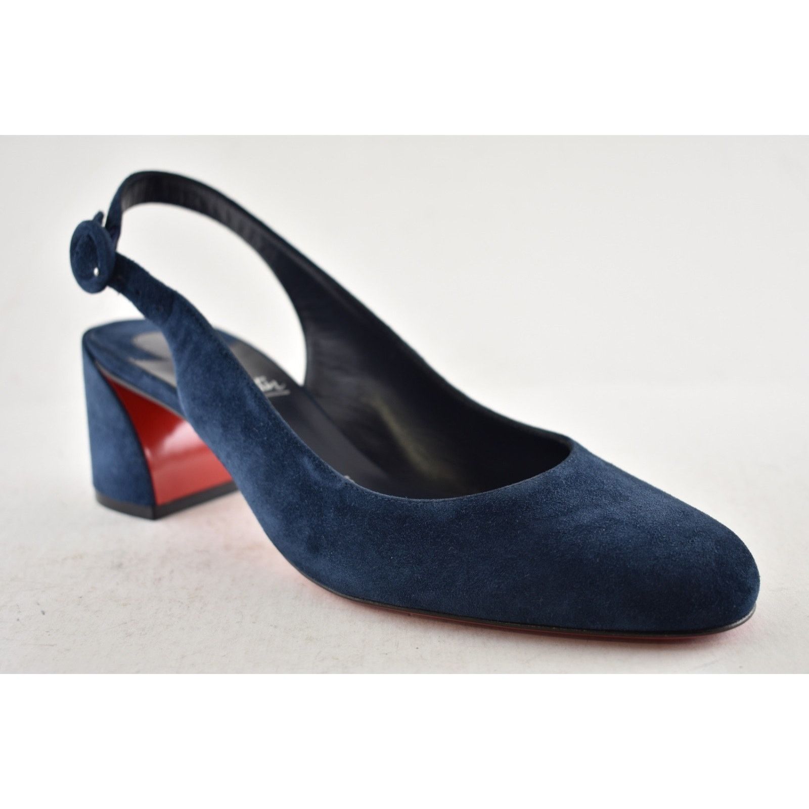 Christian Louboutin Christian Louboutin So Jane Sling 55 Marine Blue Heel 36 Size US 5 / IT 35 - 5 Thumbnail