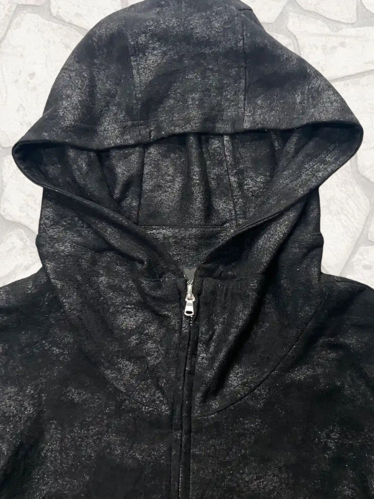 Japanese Brand × Tornado Mart 2000s Tornado Mart Wax Style Slime Fit Zip Up Hoodie Size US S / EU 44-46 / 1 - 5 Thumbnail
