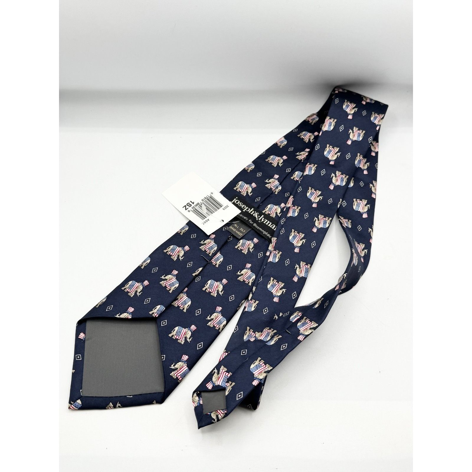 Joseph & Lyman Joseph & Lyman Bloomingdales Political USA elephant silk tie Size ONE SIZE - 4 Thumbnail