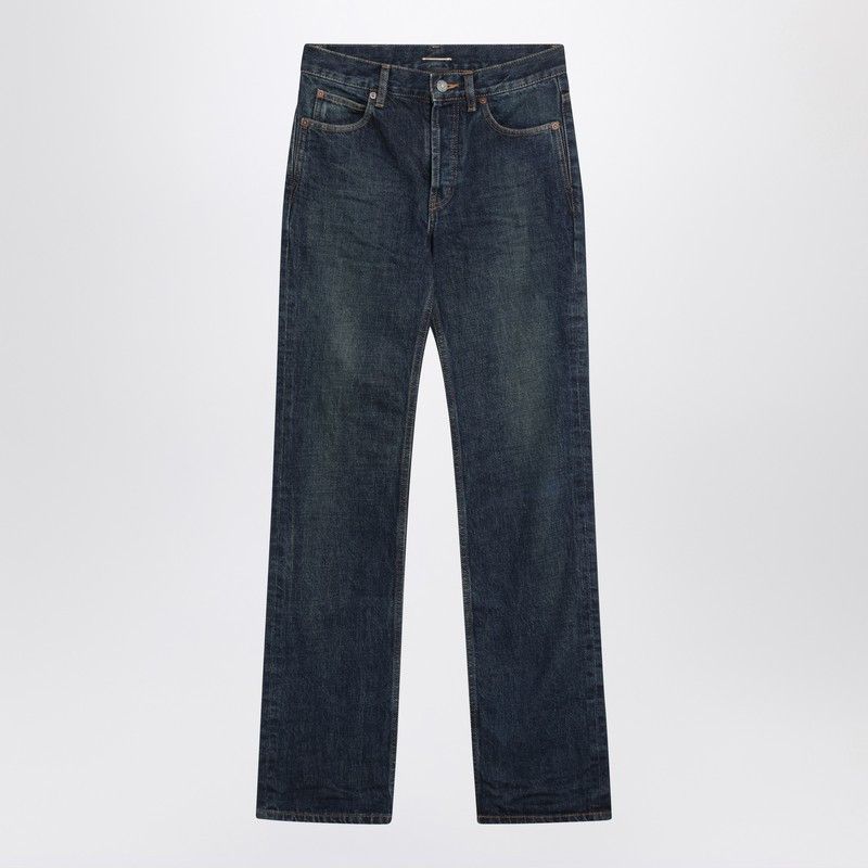 Saint Laurent Nico Low-Rise Jeans in Heritage Indigo Denim  Saint Laurent Nico Jeans In Heritage Indigo Denim