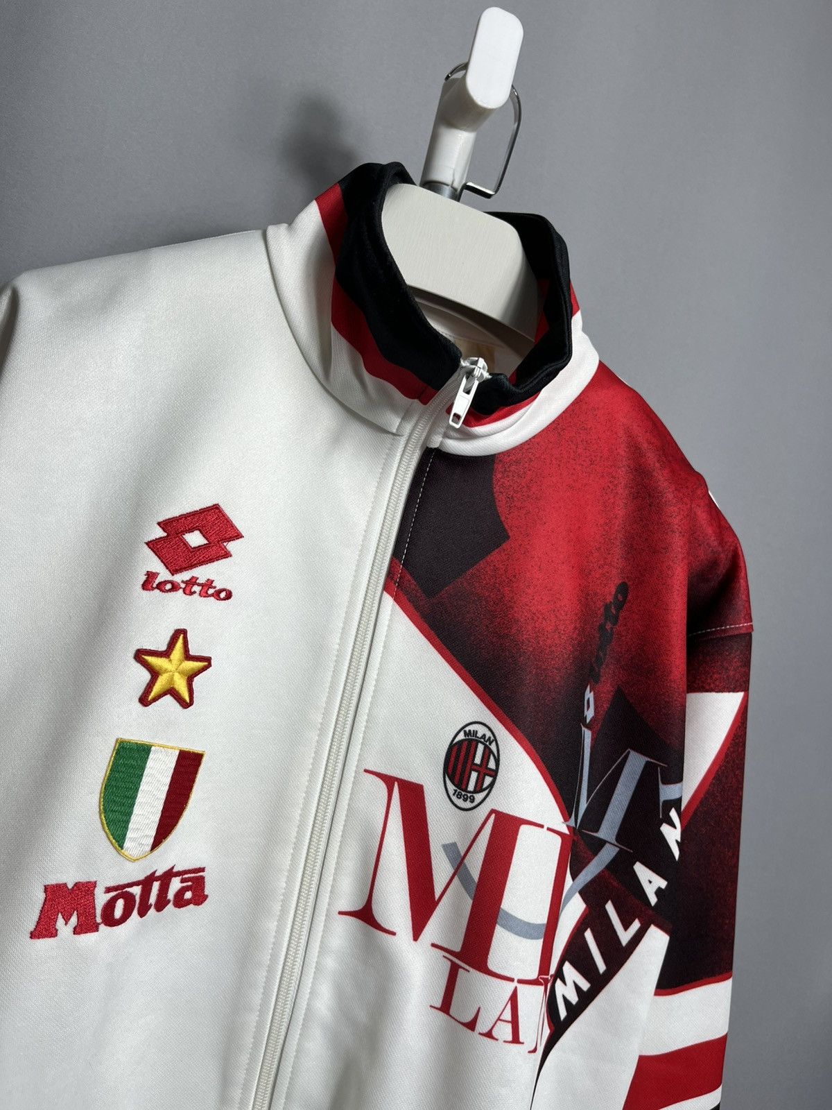 Lotto Sport RARE 1993 1994 AC Milan Lotto Track Jacket Italia Training Size US L / EU 52-54 / 3 - 2 Thumbnail