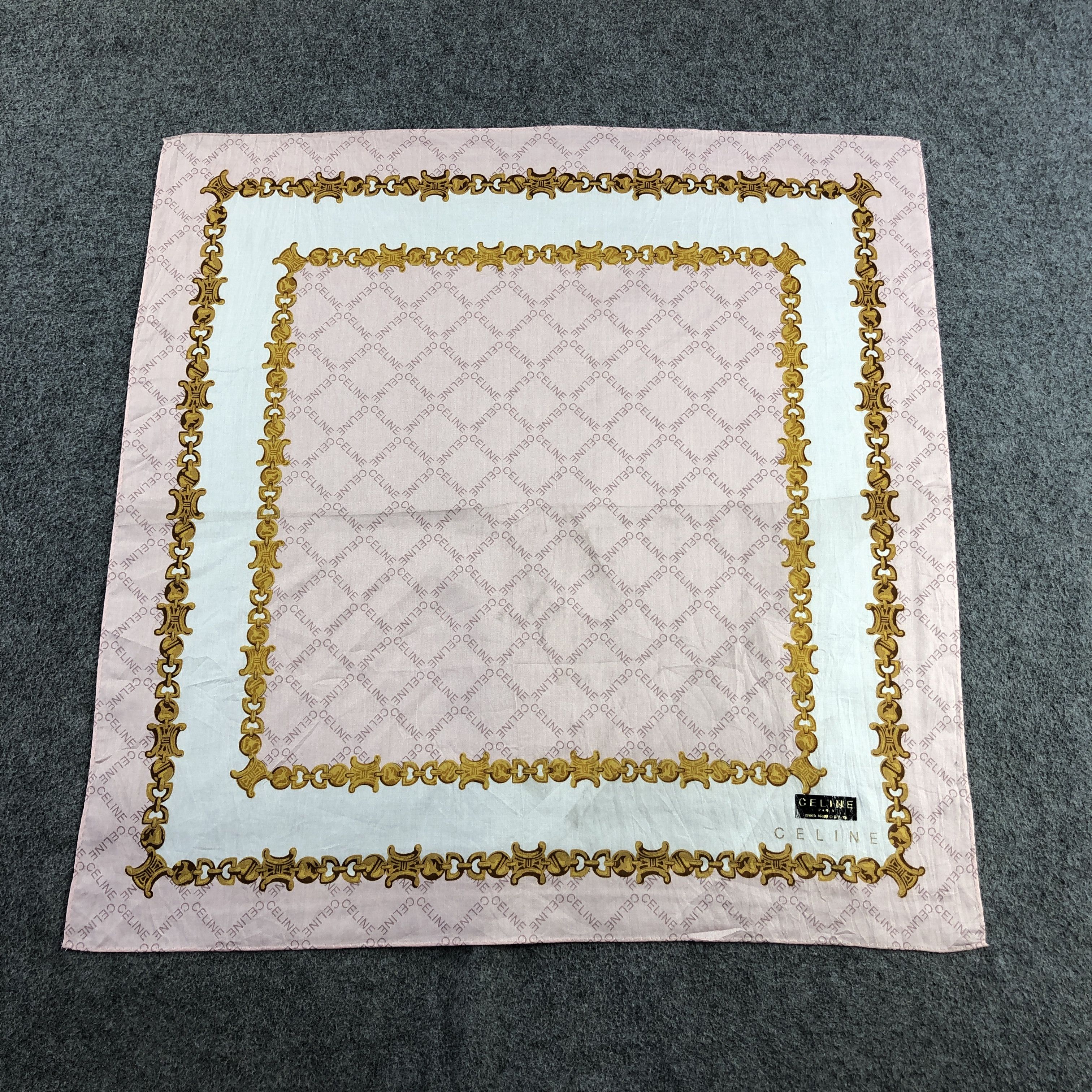 Vintage CeLIne Chains Handkerchief Neckerchief Bandana H2696 Size ONE SIZE - 2 Thumbnail