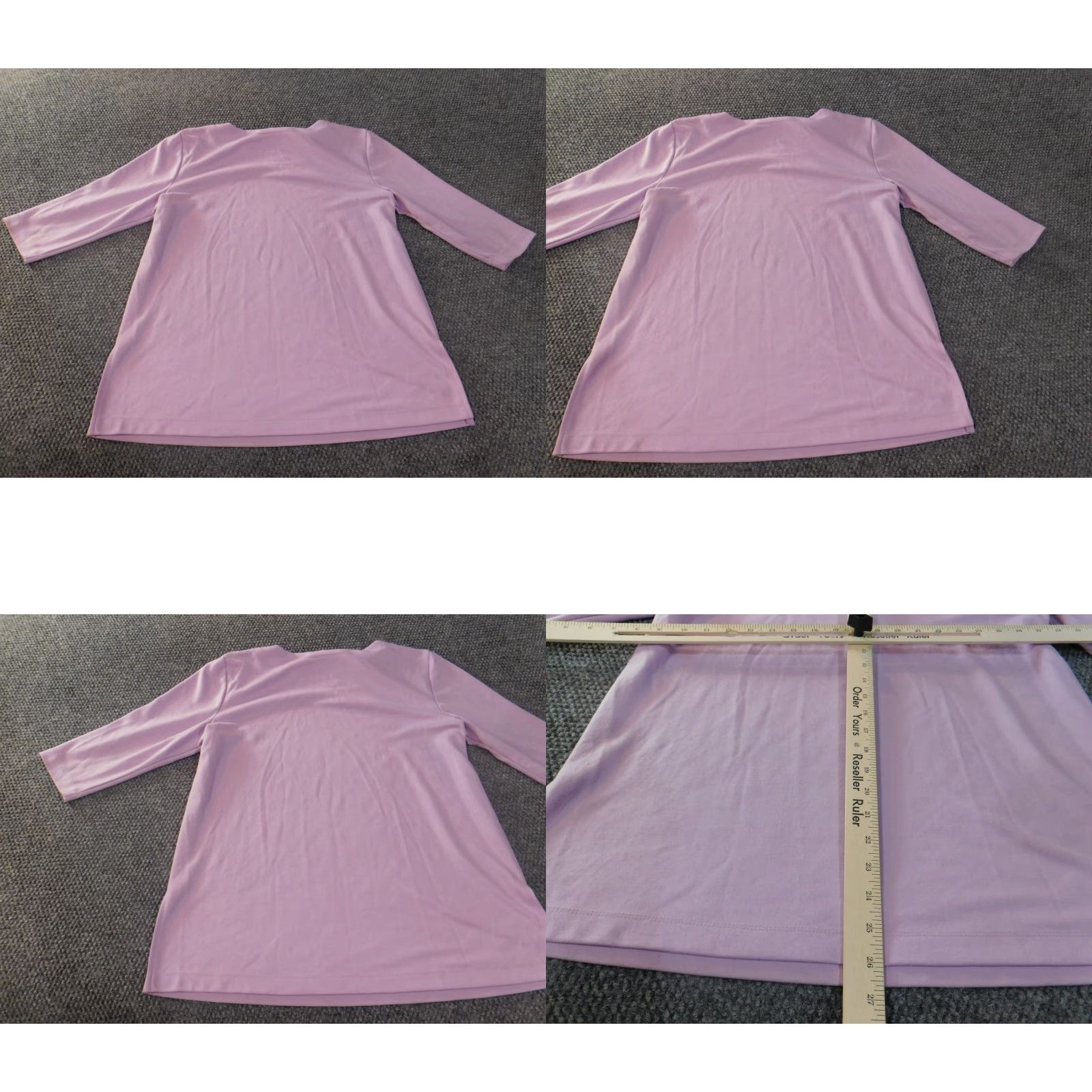 Vintage Susan Graver Blouse Shirt Womens M Purple Knit Polyester Rayon V-Neck Pullover Stretch Casual Shirt Size M / US 6-8 / IT 42-44 - 8 Thumbnail