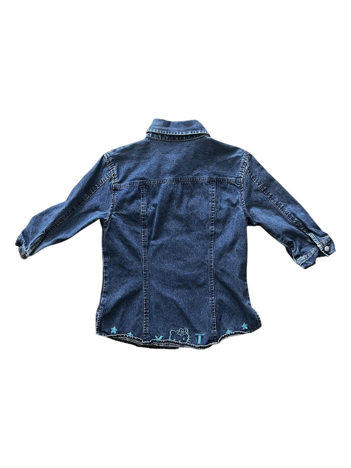 Vintage Vintage Sanrio Hello Kitty Embroidered Denim Jacket Size XXS / US 00 / IT 34 - 2 Thumbnail