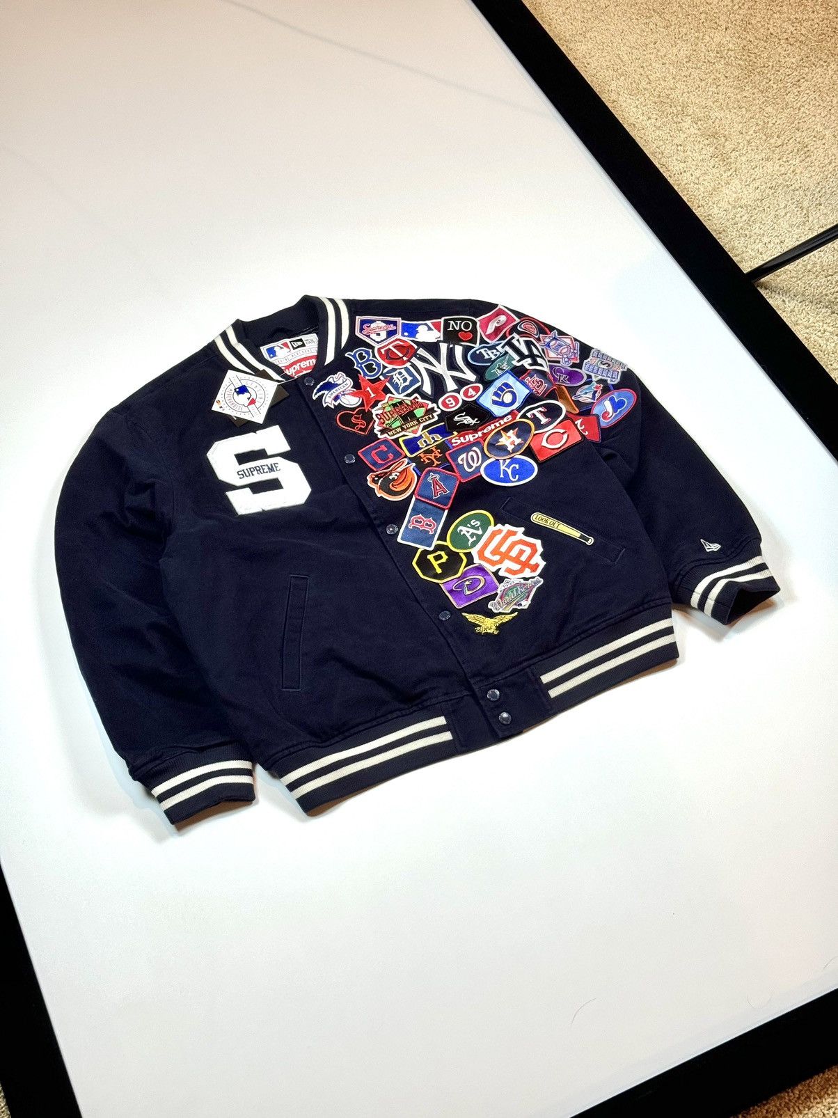 Supreme Supreme x New Era MLB Varsity Jacket (SS20) Size XLarge | Grailed