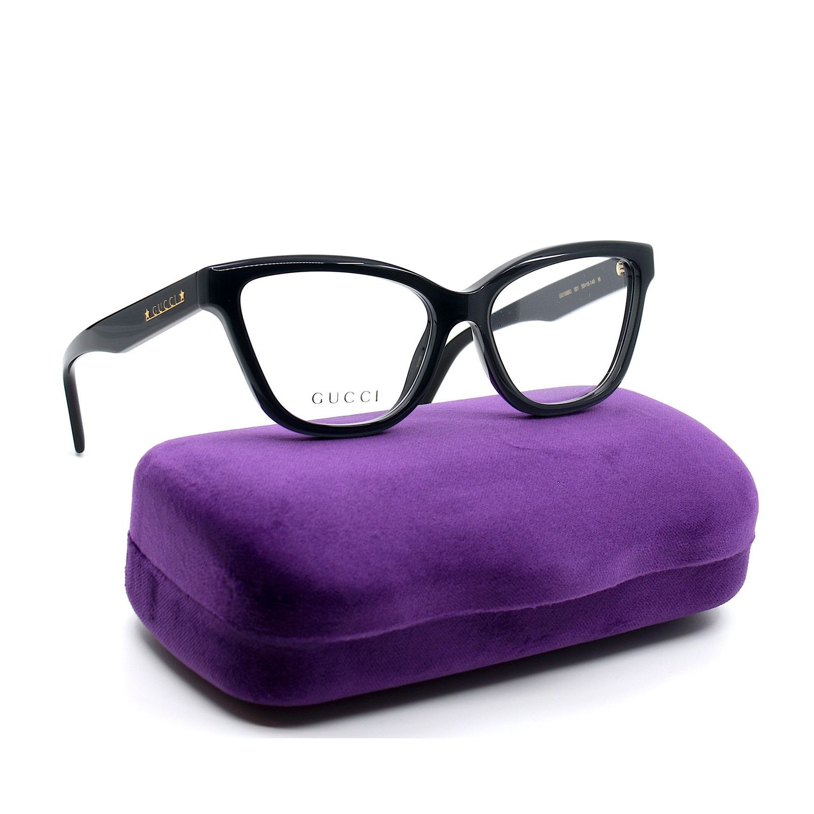 Gucci NEW GUCCI GG1589O 001 BLACK AUTHENTIC EYEGLASSES FRAME Size ONE SIZE - 1 Thumbnail