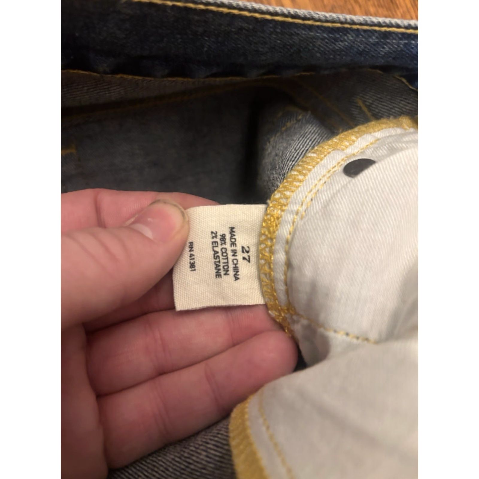 Polo Ralph Lauren VINTAGE Polo by Ralph Lauren Jeans Womens 27 Blue Distressed Crop 5-Pocket Slim Belt Loops Women Size 27" / US 4 / IT 40 - 4 Thumbnail