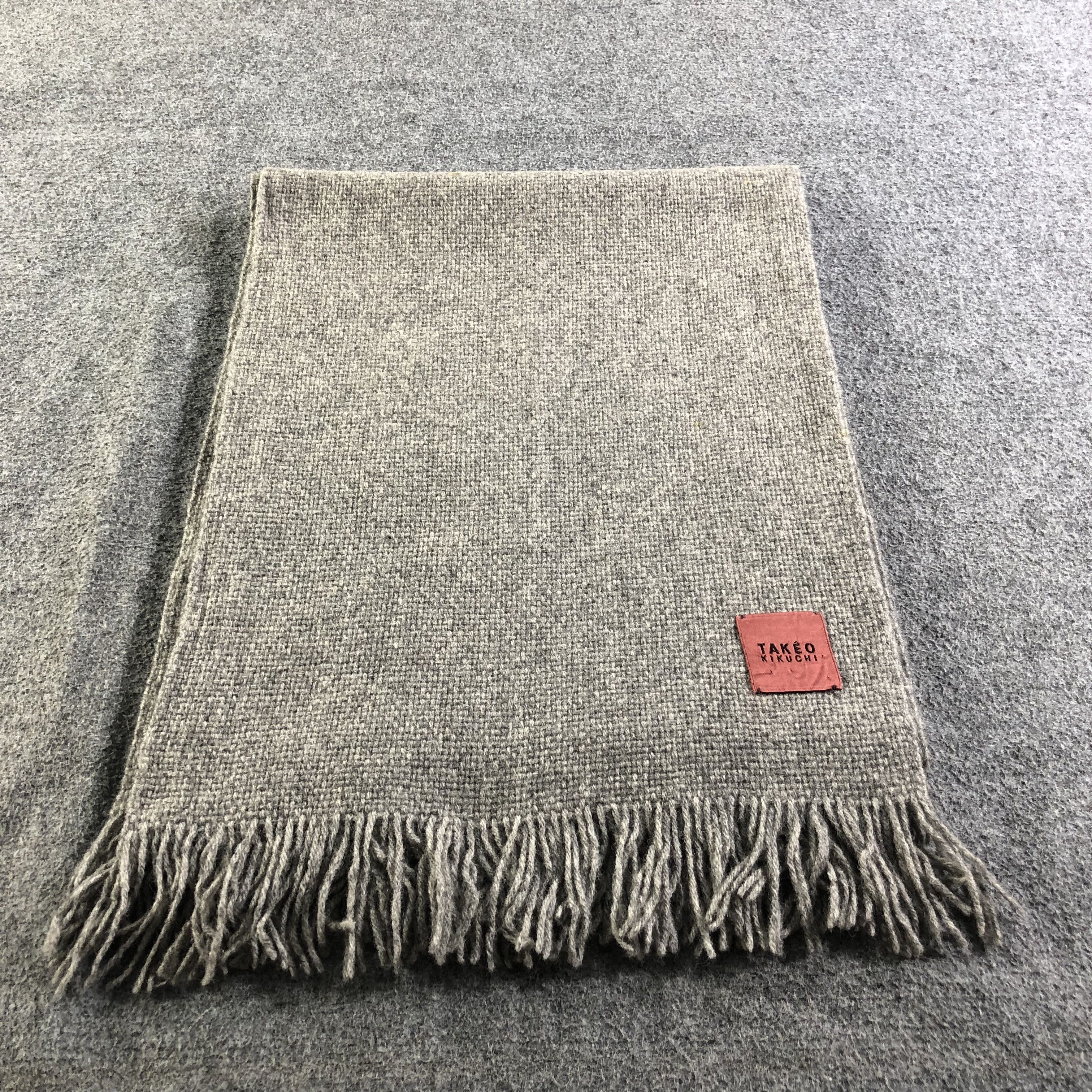 Takeo Kikuchi Takeo Kikuchi Wool Scarf Muffler V1984 Size ONE SIZE - 2 Thumbnail