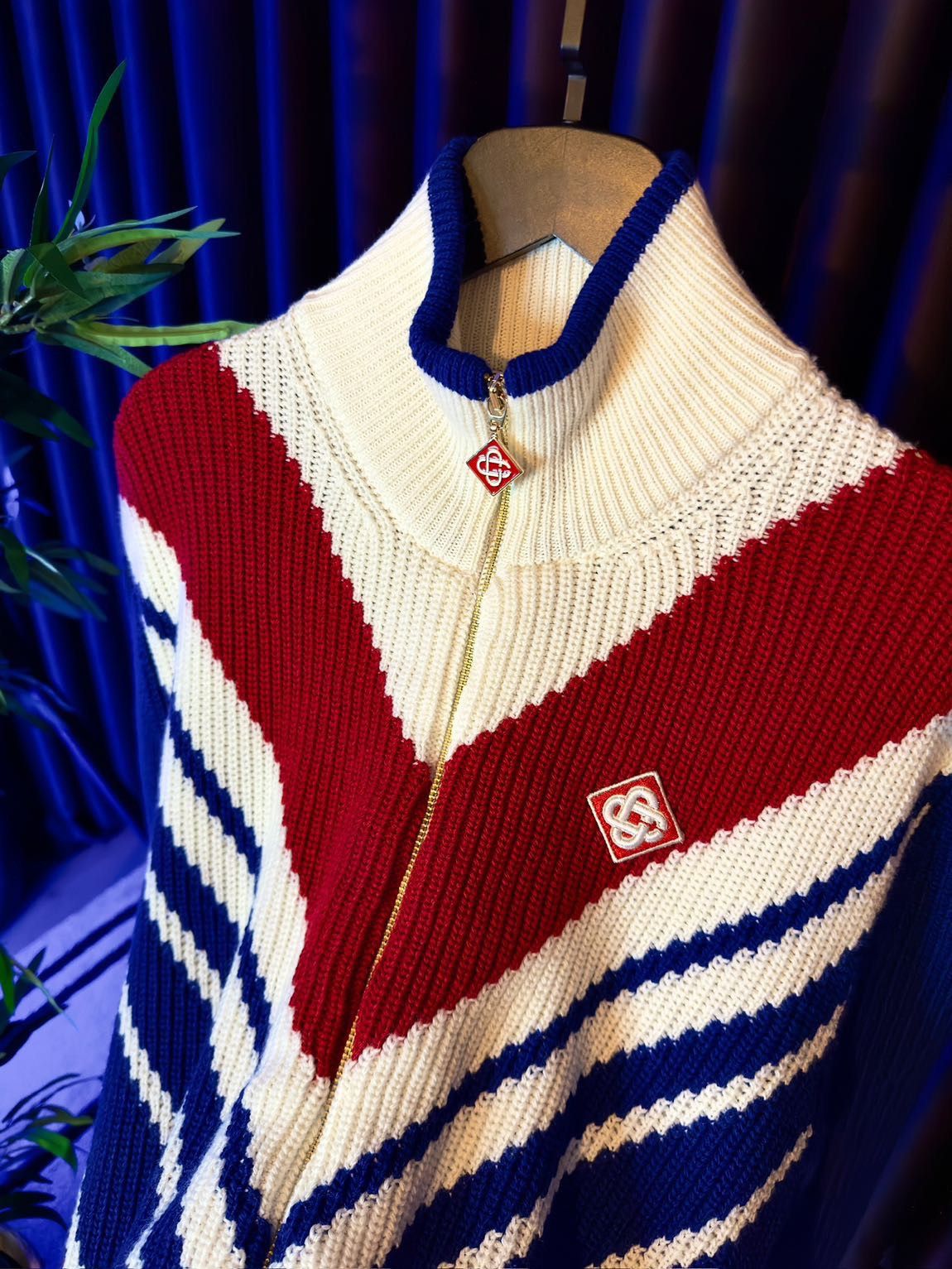 Casablanca Casablanca Chevron Zip Up Jumper Size US M / EU 48-50 / 2 - 2 Thumbnail