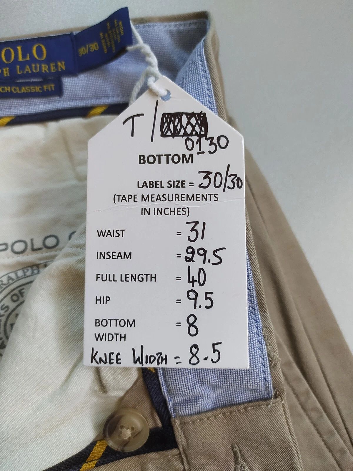 Polo Ralph Lauren Polo Ralph Lauren Stretch Classic Fit Chino Pant T 0130 Size US 30 / EU 46 - 6 Thumbnail