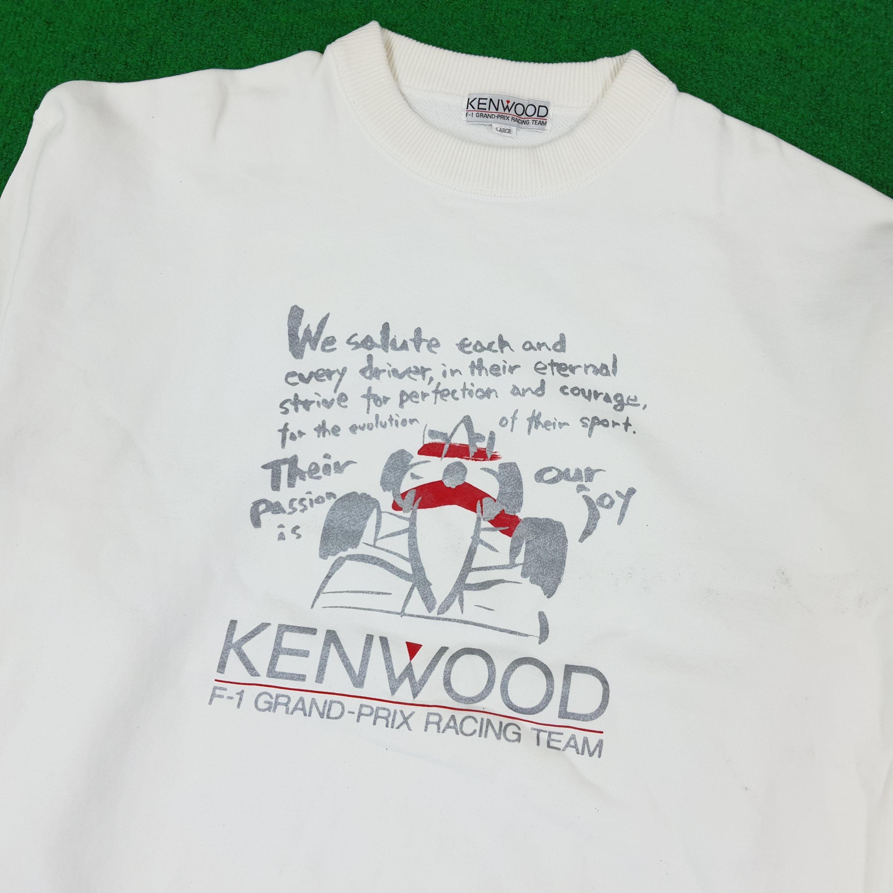 Other Vintage Kenwood F1 Grand Prix Racing Team Sweatshirt C243N23 Size US M / EU 48-50 / 2 - 2 Thumbnail