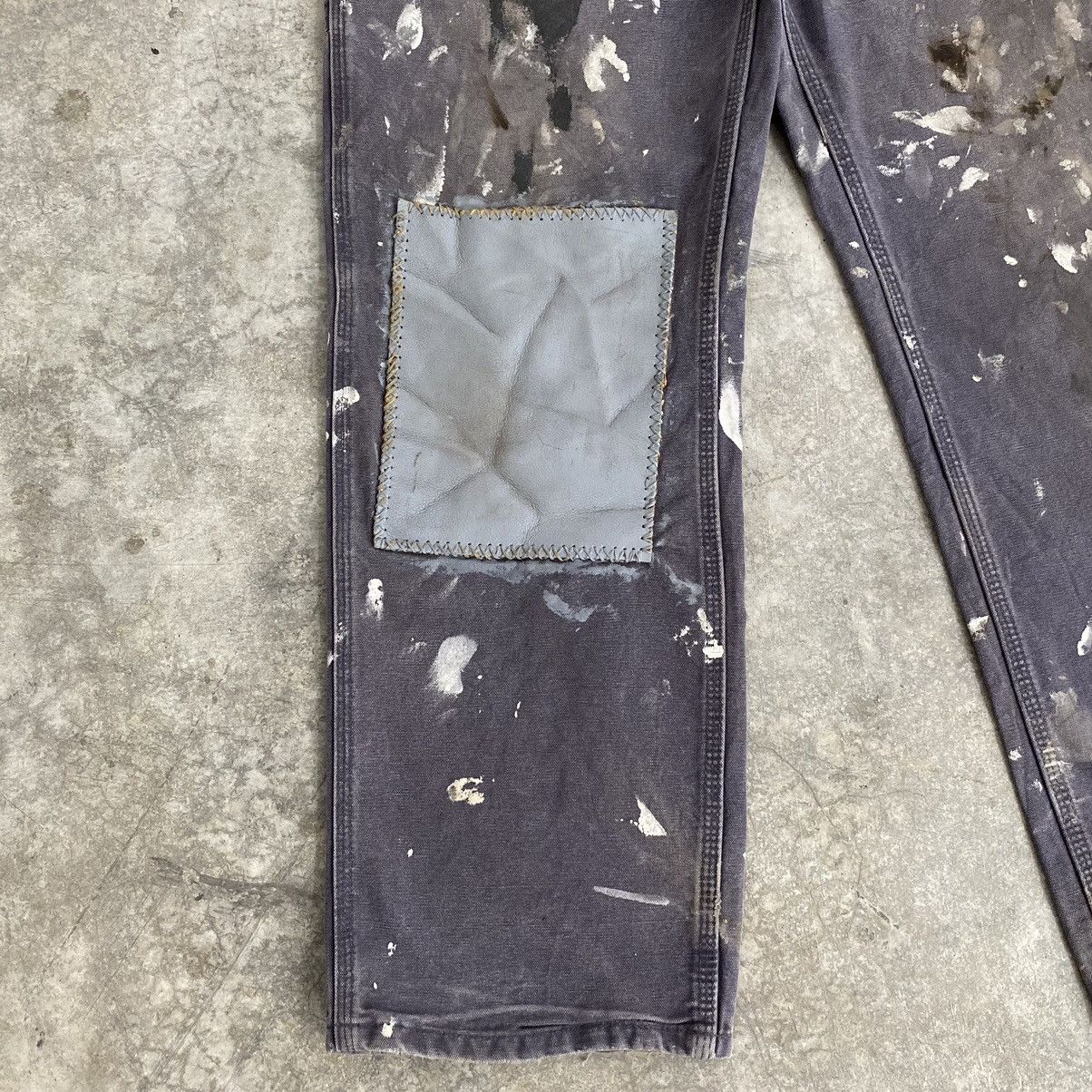 Carhartt VTG Carhartt Faded Petrol Blue Splatter Painter Pants Size US 31 - 8 Thumbnail