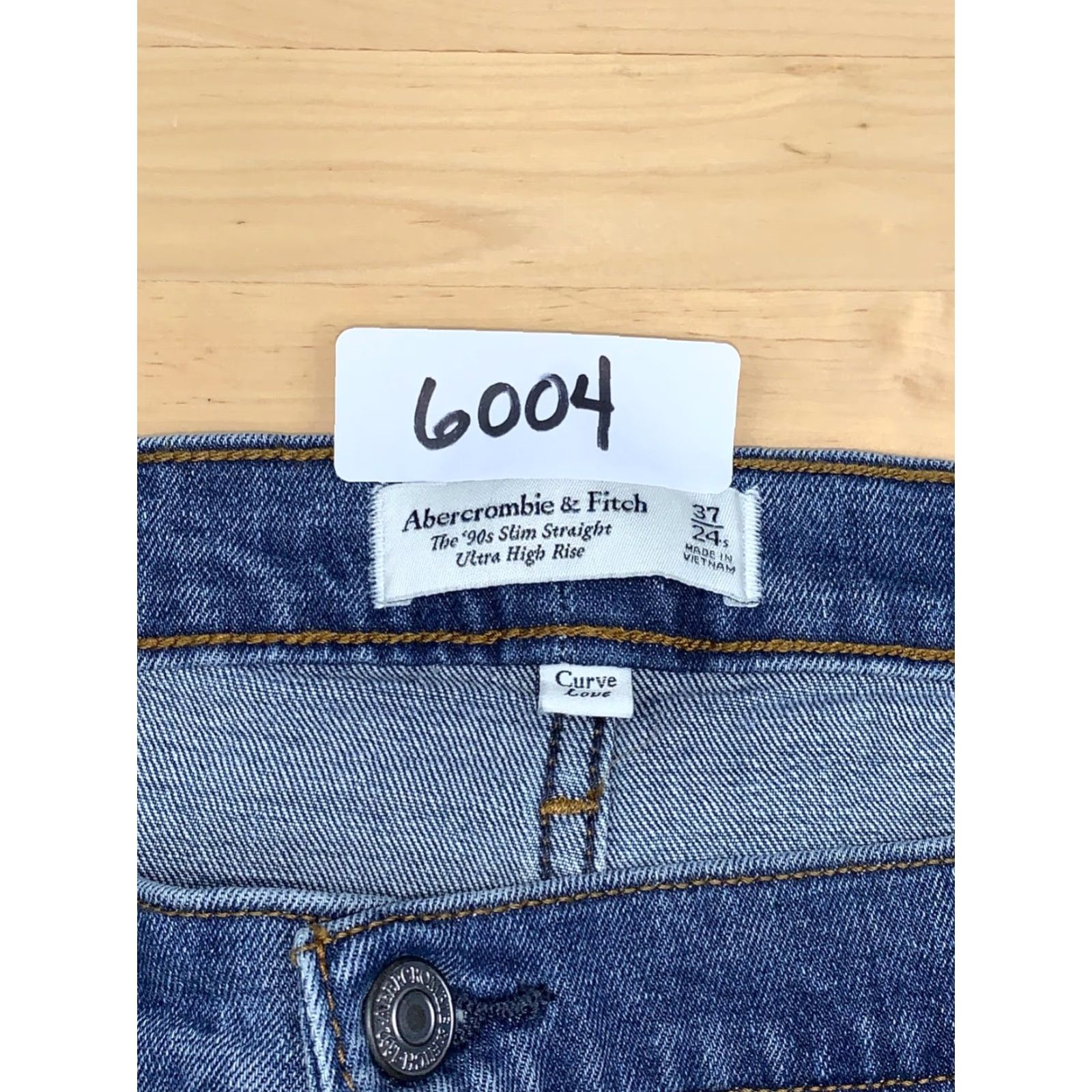 Abercrombie & Fitch Abercrombie & Fitch 90s Slim Straight Ultra High Rise Curve Love Womens 34/27 Jeans Size ONE SIZE - 5 Thumbnail