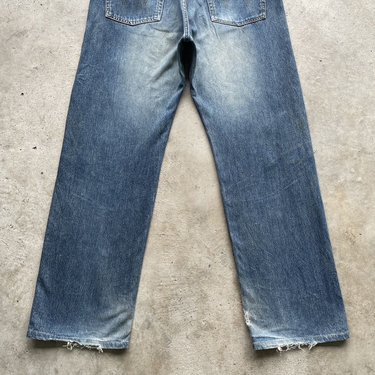 Japanese Brand × Jean × Vintage Vintage Japanese Faded Baggy Jeans Distressed Denim Pants Size US 35 - 11 Thumbnail