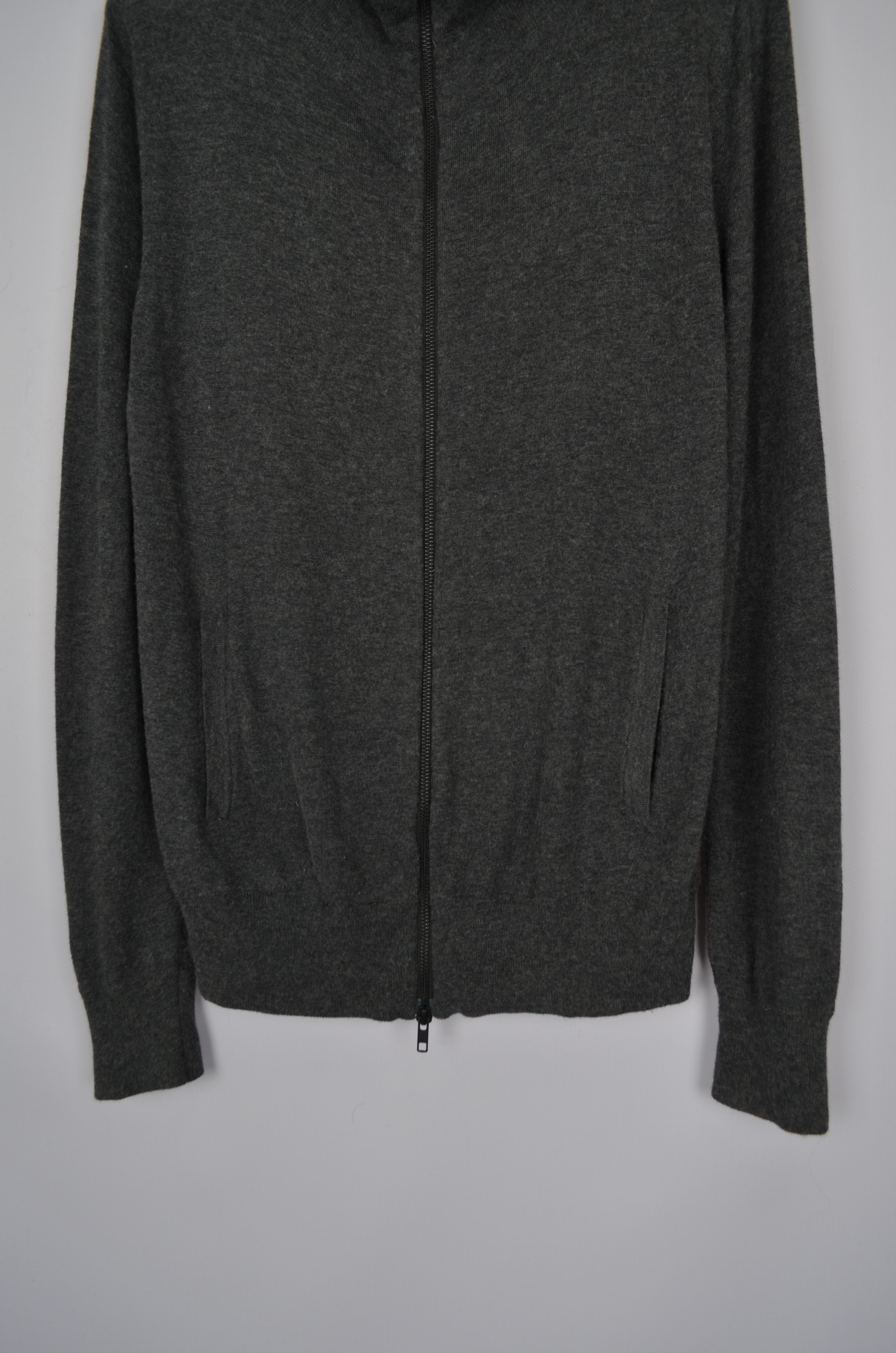 Allsaints × Designer All Saints Classic Trait ZipUp Viscose Nylon Cardigan Jumper Size US M / EU 48-50 / 2 - 4 Thumbnail