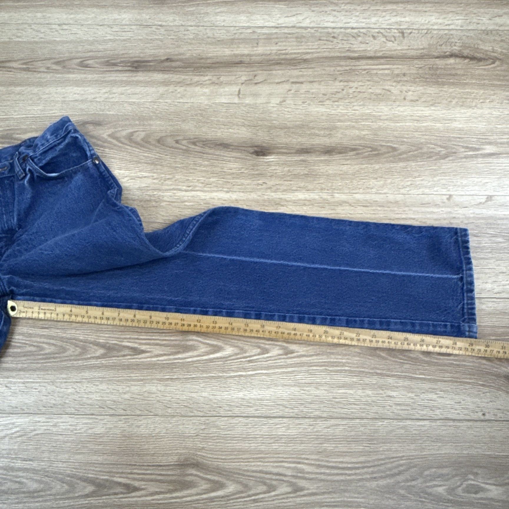 Wrangler Wrangler Blue Dark Wash Cowboy Cut Western Slim Jeans 936PWD Mens 31 x 30 Size US 31 - 6 Thumbnail