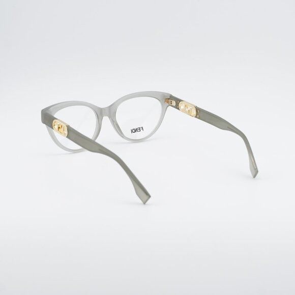 Fendi Fendi FE50066I 095 Eyeglasses Grey 53mm Cat Eye Frame Size ONE SIZE - 4 Thumbnail