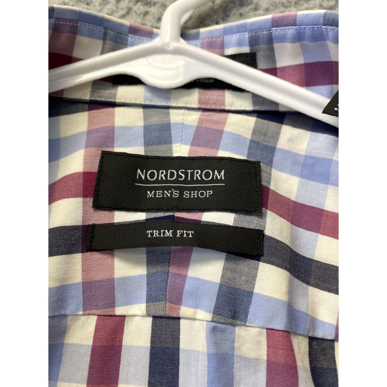 Nordstrom Nordstrom Trim Shirt Mens Button-Up Long Sleeve 17 36/37 Check Multicolor Colorful Size US XL / EU 56 / 4 - 4 Thumbnail