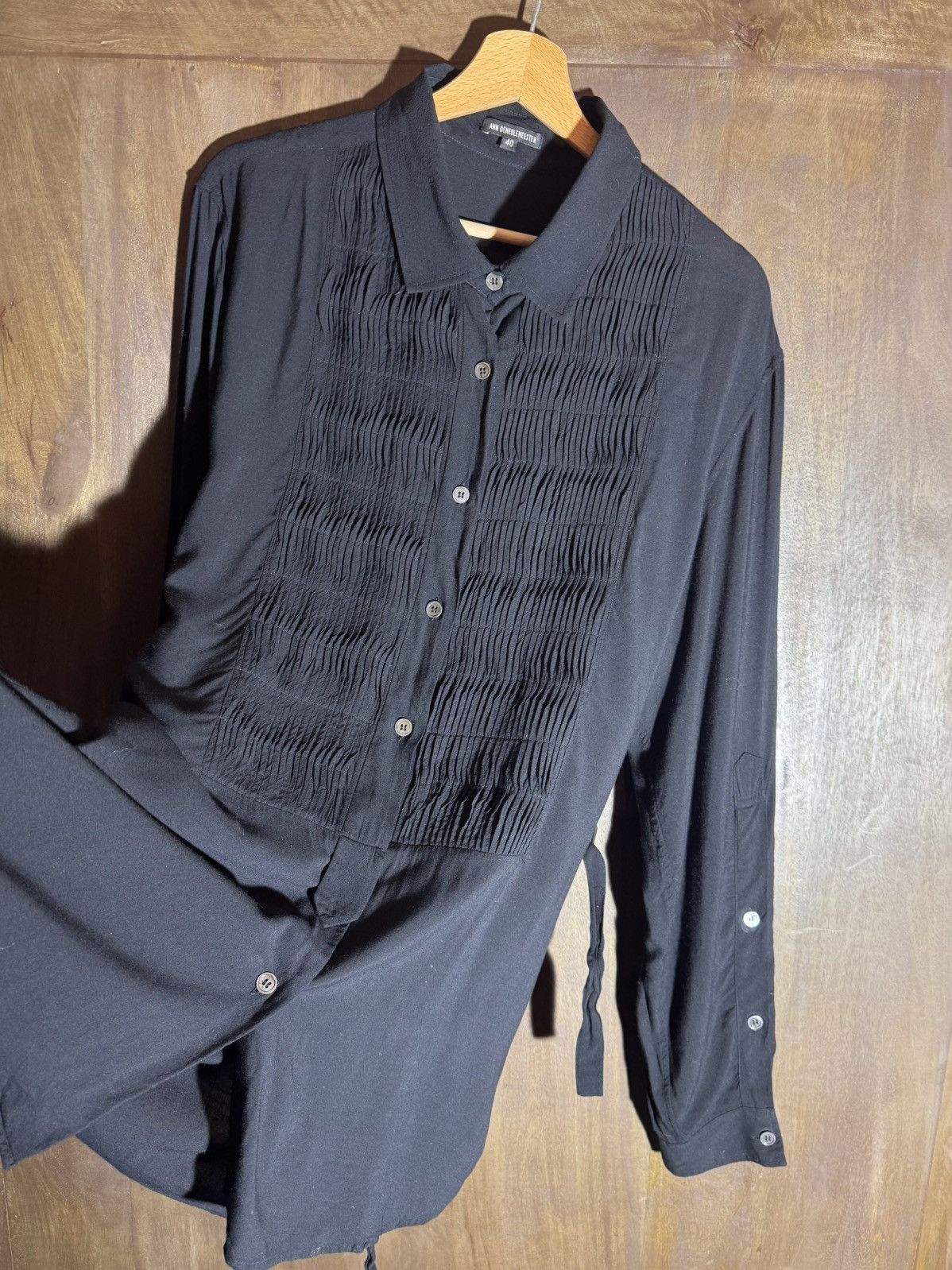Ann Demeulemeester ann demeulemeester fw10 runway long black shirt 40 fr Size M / US 6-8 / IT 42-44 - 5 Thumbnail