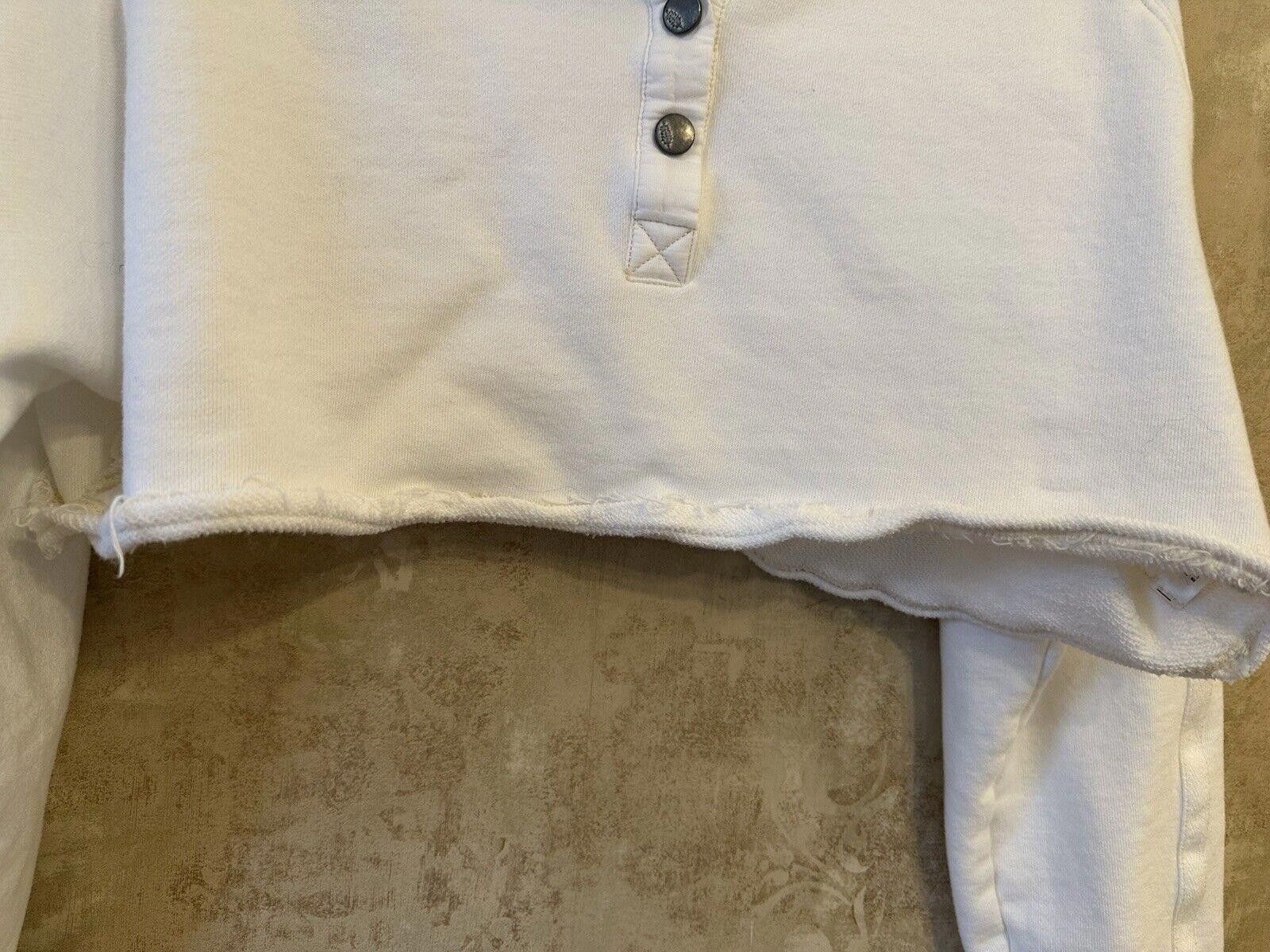 Free People free people movement Cropped Seeatshirt White XS Buttons Size XS / US 0-2 / IT 36-38 - 7 Thumbnail