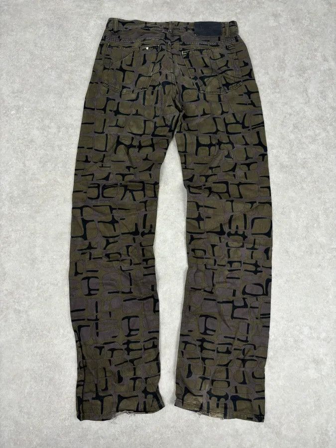 Moschino Moschino Khaki Cotton Abstract World Denim Jeans Size US 32 / EU 48 - 6 Thumbnail