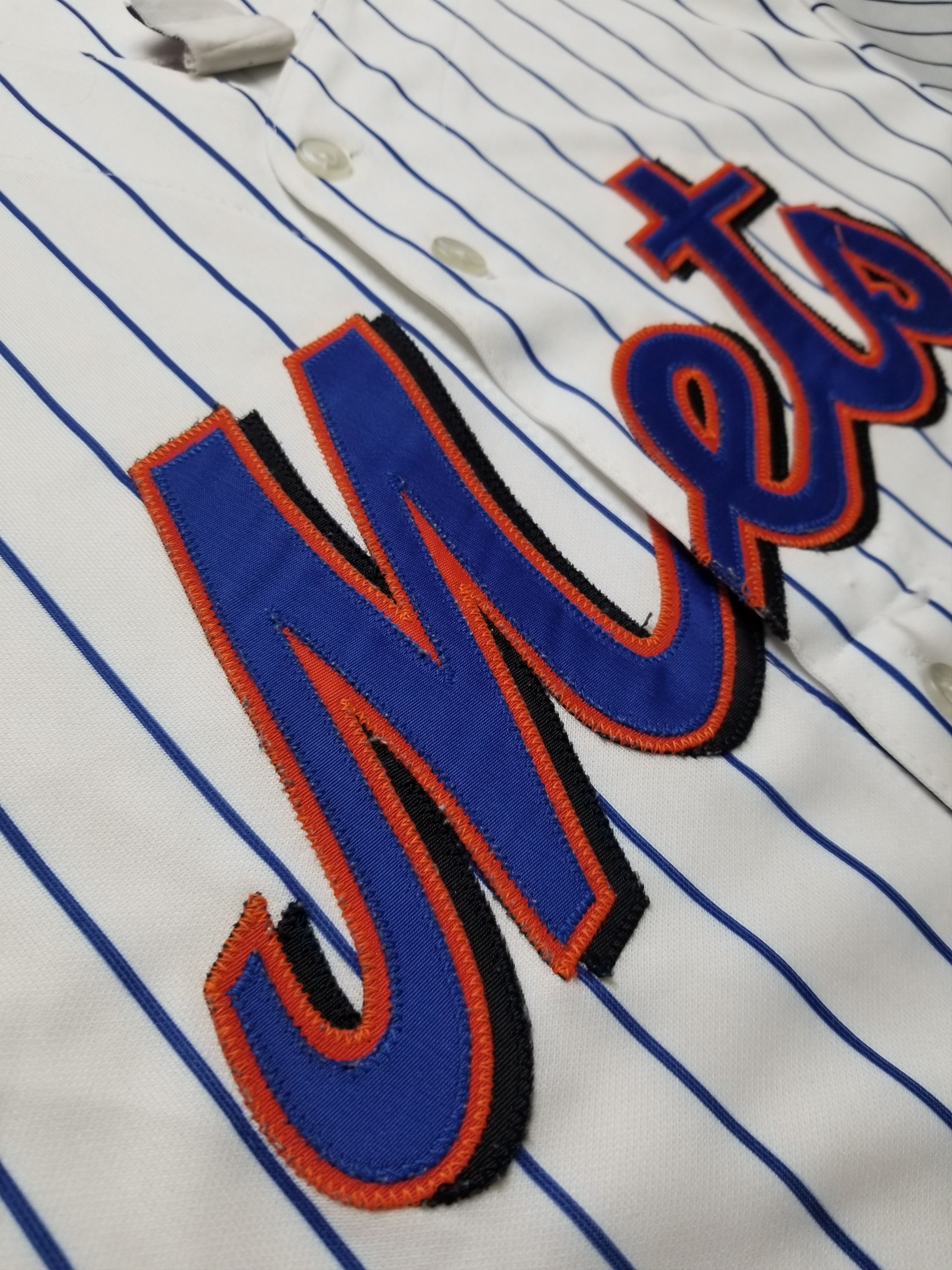 Majestic VTG New York Mets Majestic Pinstripe Stitched Jersey Size US L / EU 52-54 / 3 - 8 Thumbnail