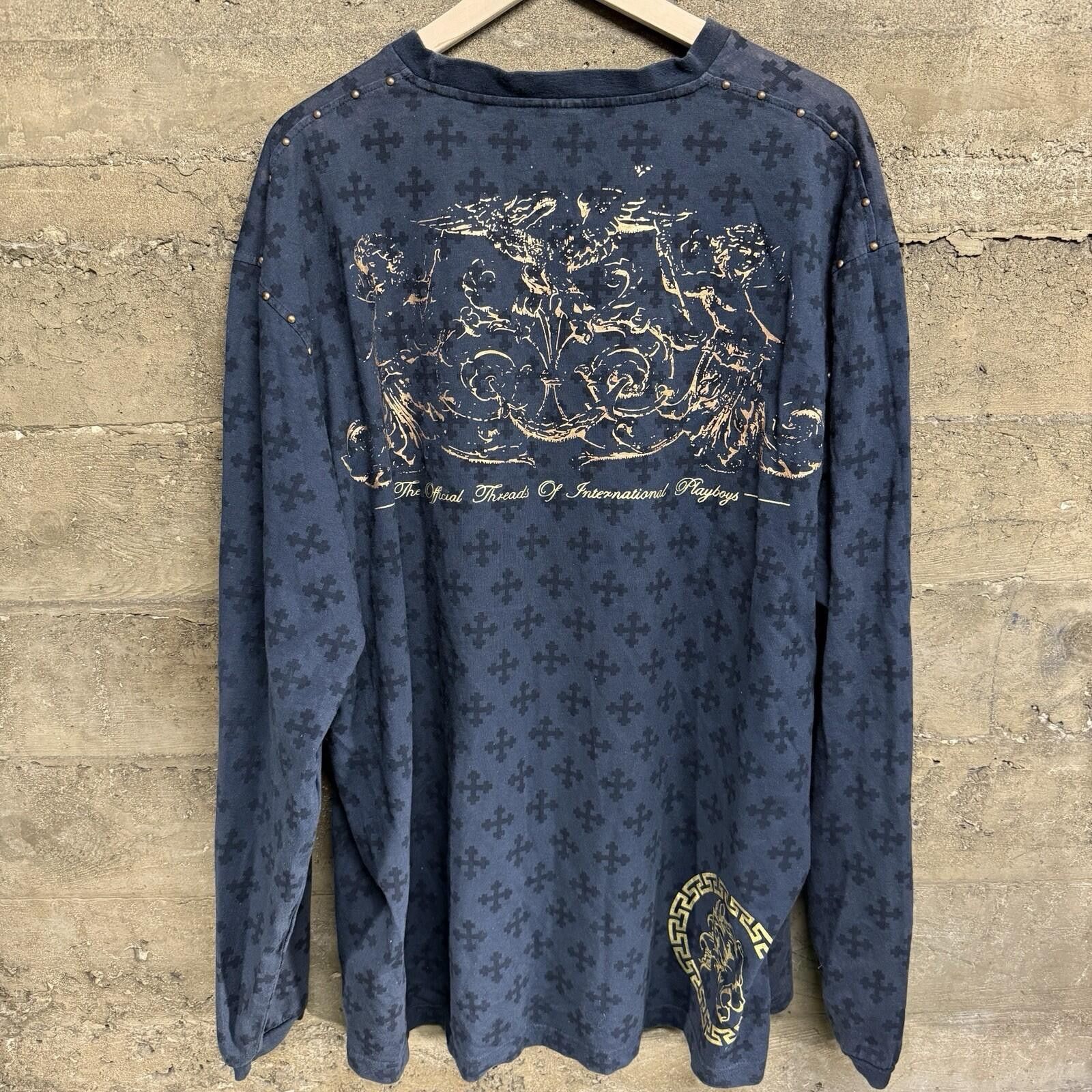 Cedarwood State CEZER Jewelius Y2K Long Sleeve Shirt 3XL Graphic Studded Size US XXL / EU 58 / 5 - 2 Thumbnail