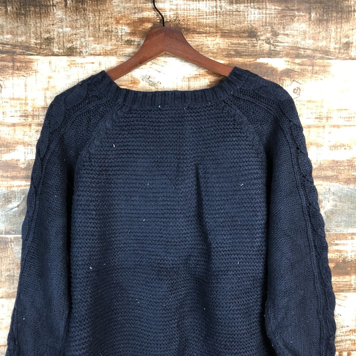 Aran Isles Knitwear DL Studio Clip Dark Blue cable Knitwear #C607 Size M / US 6-8 / IT 42-44 - 13 Thumbnail
