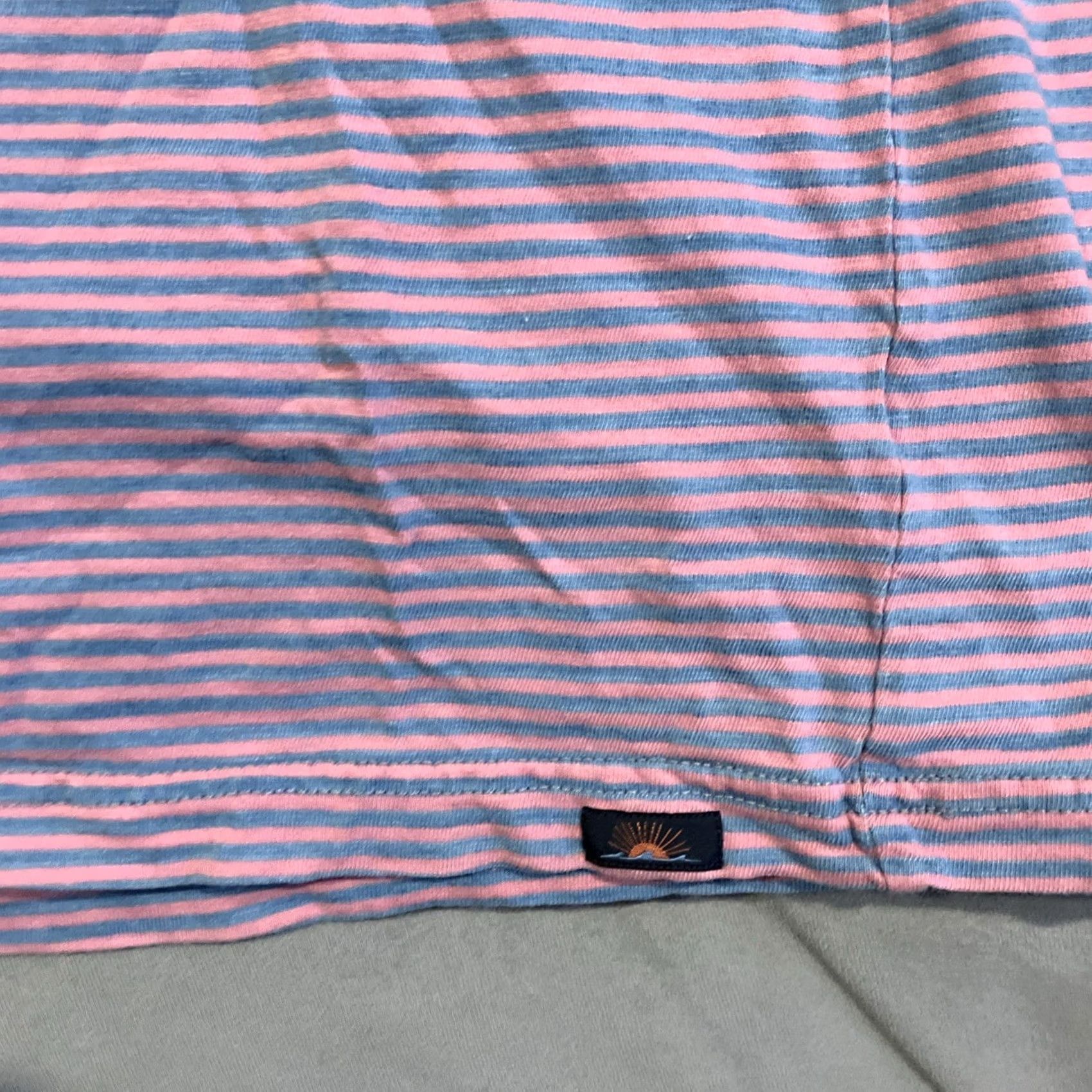 Faherty FAHERTY T Shirt Large Blue Red Striped Mens Size Size US L / EU 52-54 / 3 - 2 Thumbnail
