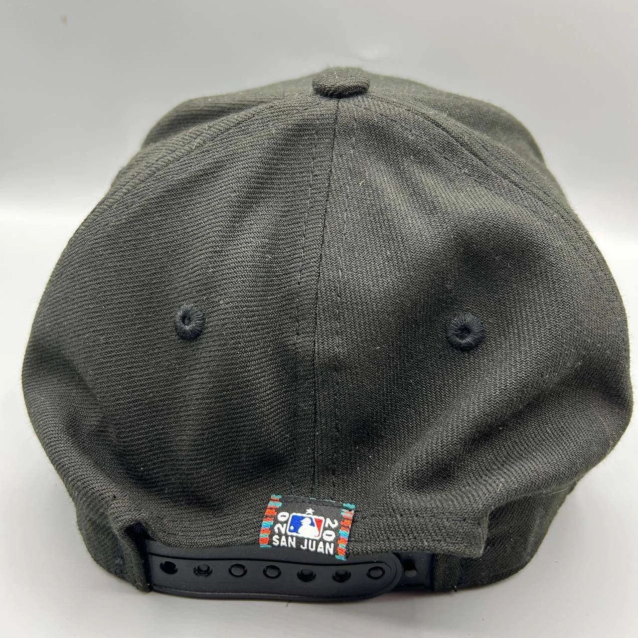 New Era Miami Marlins Hat Men Black Embroidered Snap Back Cap Size ONE SIZE - 7 Thumbnail