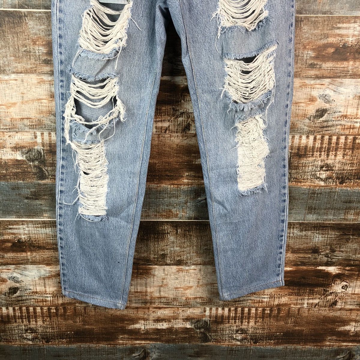 Levi's DL Levis 560 Blue Distressed Denim Pants #C142 Size US 30 / EU 46 - 6 Thumbnail
