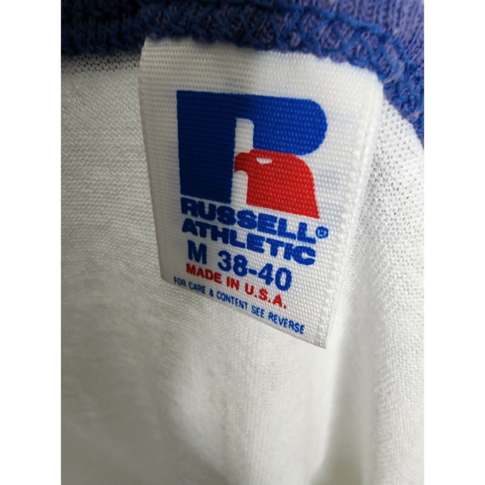 Russell Athletic VINTAGE 1980s Russell Athletic Men's M Olympics Cotton Ringer T-Shirt White 80s Sports Size US M / EU 48-50 / 2 - 8 Thumbnail