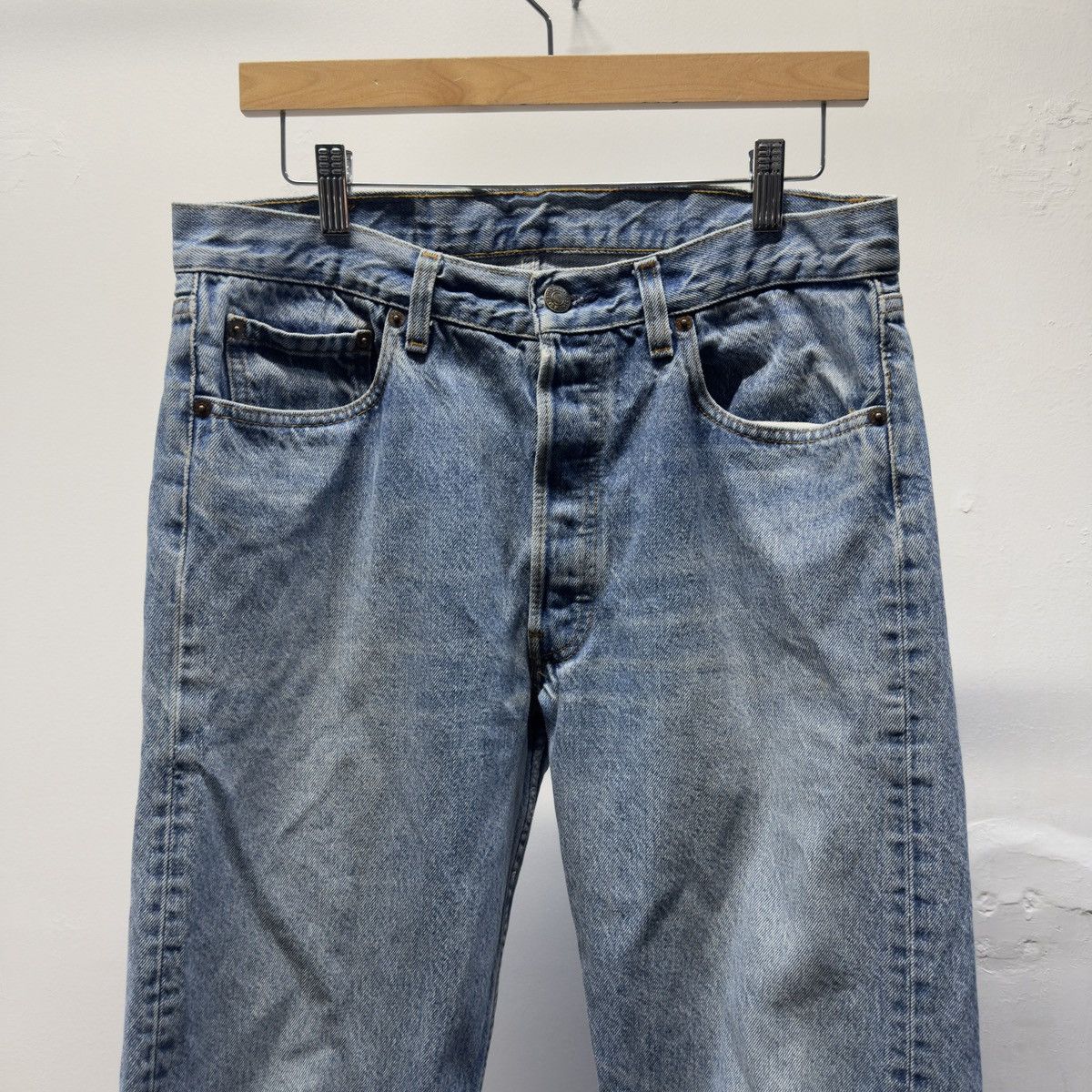 Levi's Vintage 80s Levi's 501 Jeans Faded Wash ERD Grunge Chrome Size US 34 / EU 50 - 3 Thumbnail