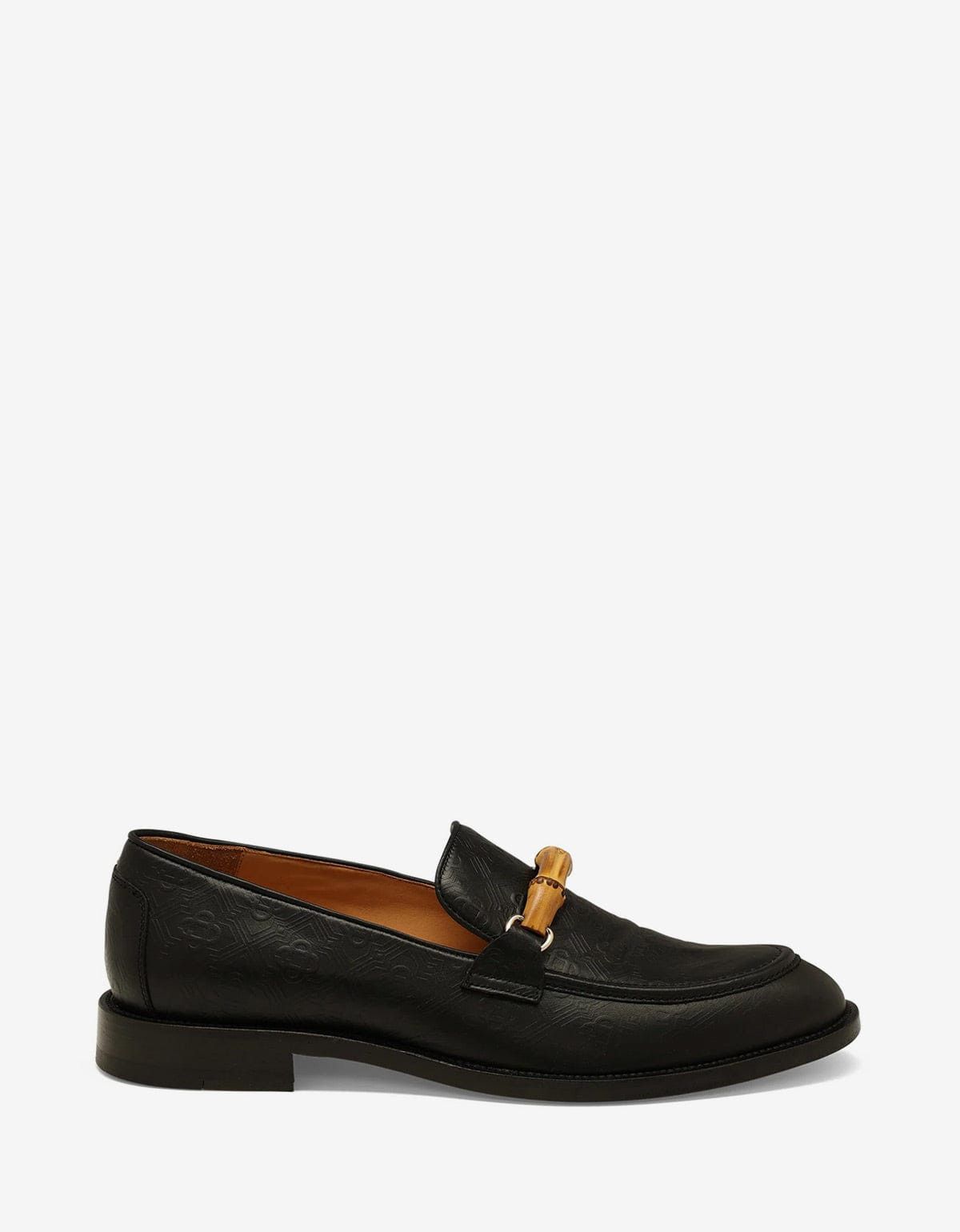 Casablanca Black Embossed Leather Loafer Size US 10 / EU 43 - 2 Thumbnail