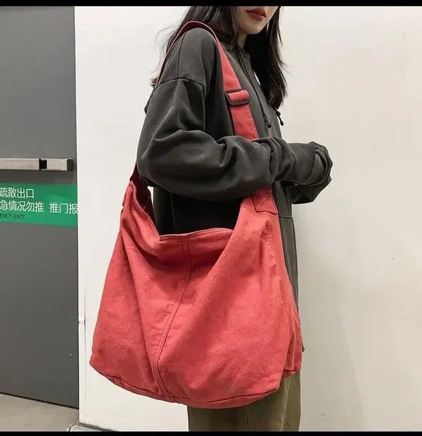 VIBE Shoulder Bag Large Canvas Crossbody y2k military Size ONE SIZE - 3 Thumbnail