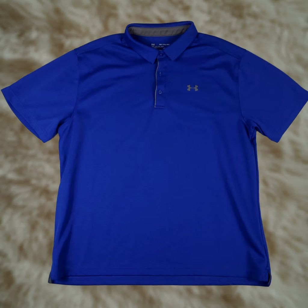 Under Armour Under Armour Polo Shirt - Blue Golf Casual Short Sleeve - Mens Size 2XL Size US XXL / EU 58 / 5 - 1 Thumbnail