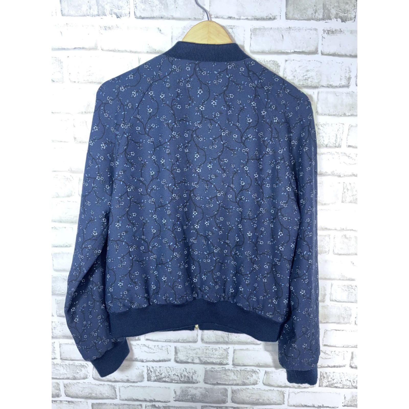 Vintage Kate Spade Jacket Women's M Blue Floral Reversible Bomber Out West Wild Roses Size M / US 6-8 / IT 42-44 - 7 Thumbnail