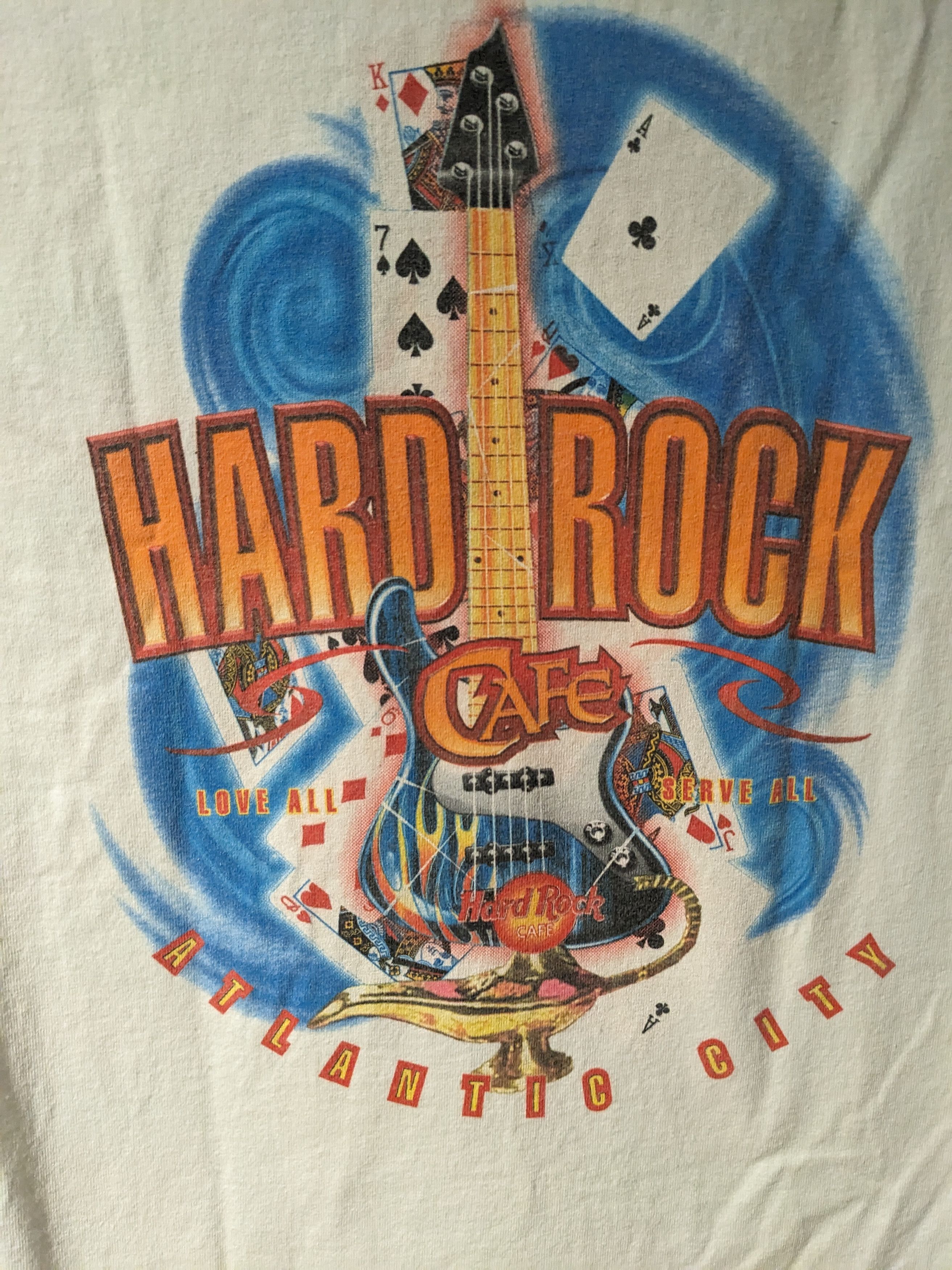 Hard Rock Cafe × Vintage Vintage 90s Hard Rock Cafe Atlantic City White Large T-Shirt Size US L / EU 52-54 / 3 - 2 Thumbnail