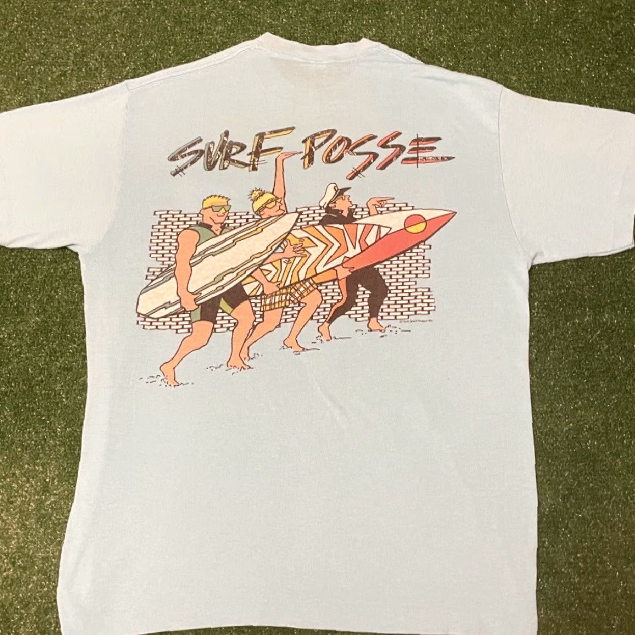 Vintage VINTAGE Surf Posse Surfer Skate Shirt Mens XL Blue 90s 80s Size US XL / EU 56 / 4 - 5 Thumbnail