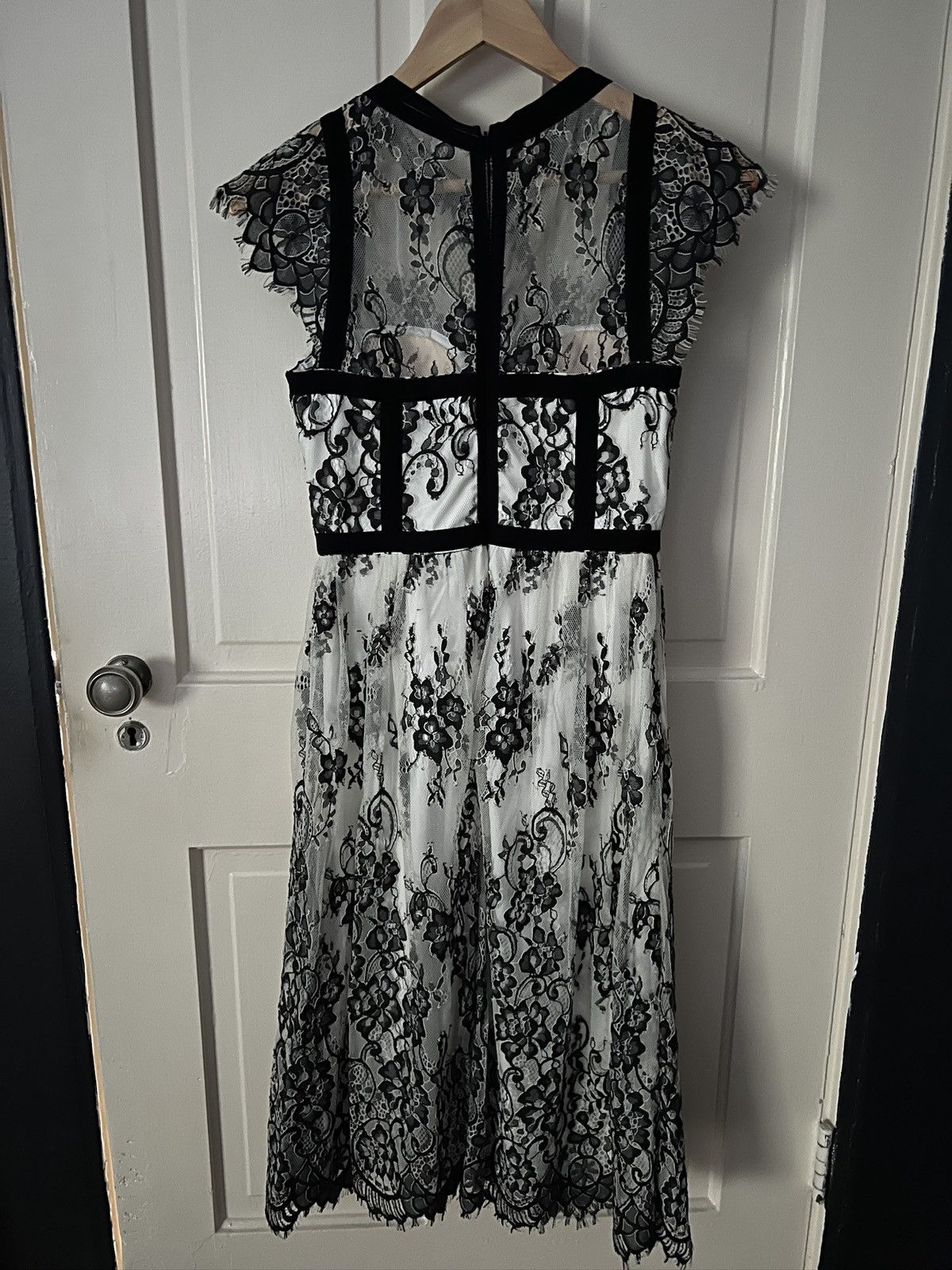 red wine lace dress Rihoas Elegant Jacquard Formal Dress main image 0